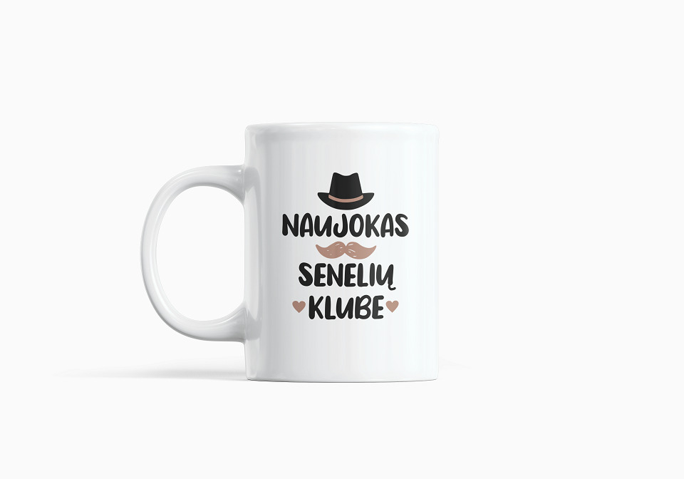 Standartinis puodelis „Naujokas senelių klube“