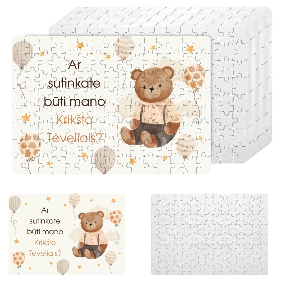 Dėlionė - kvietimas „Ar sutinkate būti mano krikšto tėveliais?“