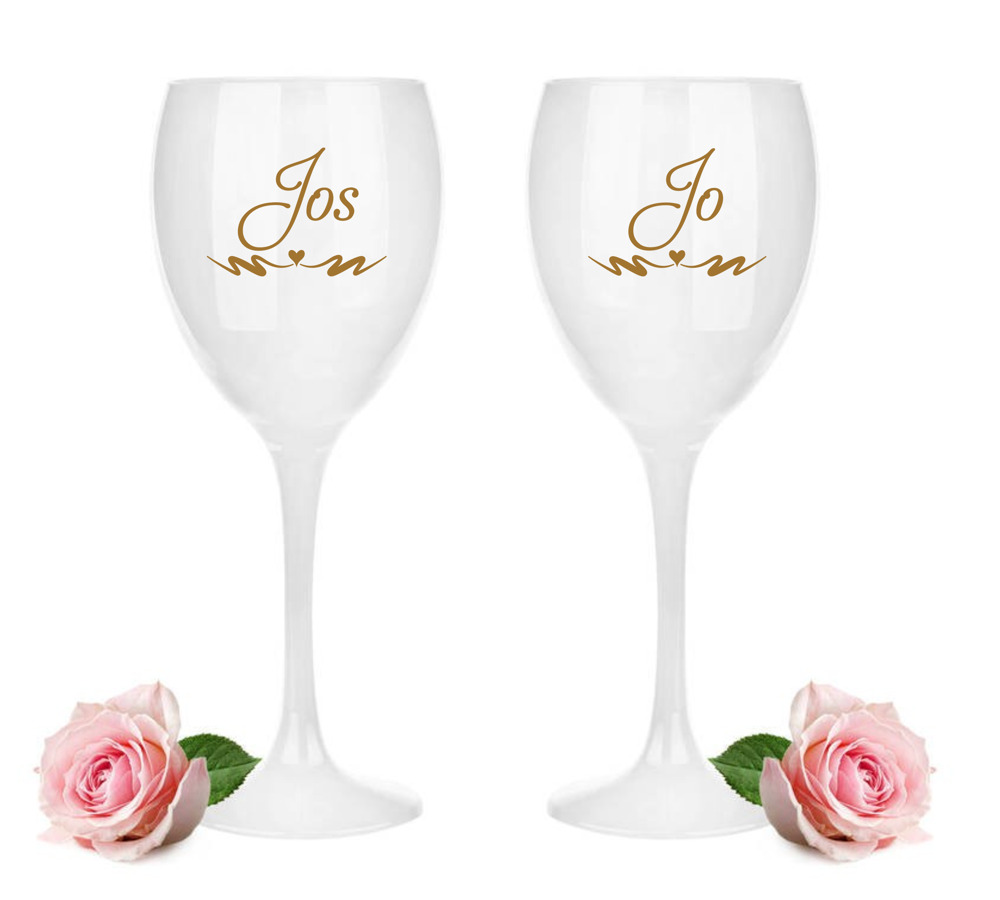 Stiklinės taurės „Jo, Jos“ (300ml)