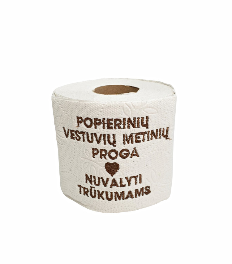 Siuvinėtas tualetinis popierius „Popierinių vestuvių metinių proga“