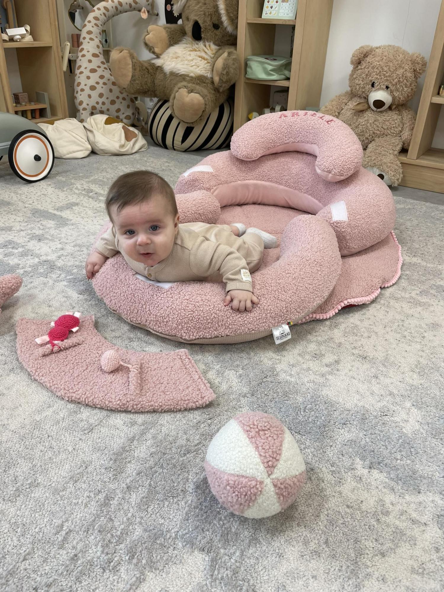 SĖDINUKAS Komfortas ,,TEDDY PINK ,,