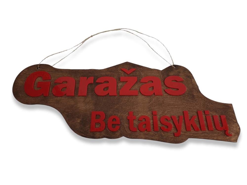 Pakabinama lentelė „Garažas be taisyklių“