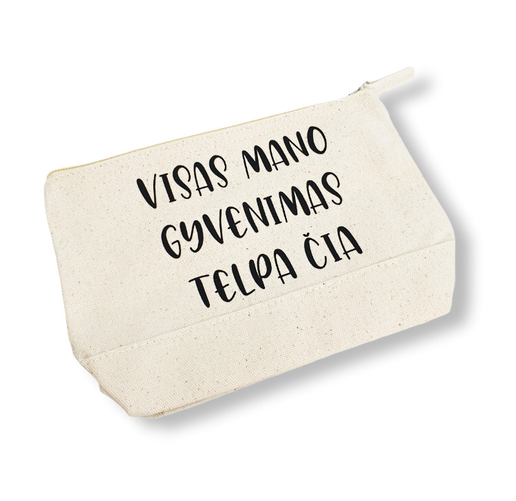 Natūralios medvilnės kosmetinė „Visas mano gyvenimas telpa čia“
