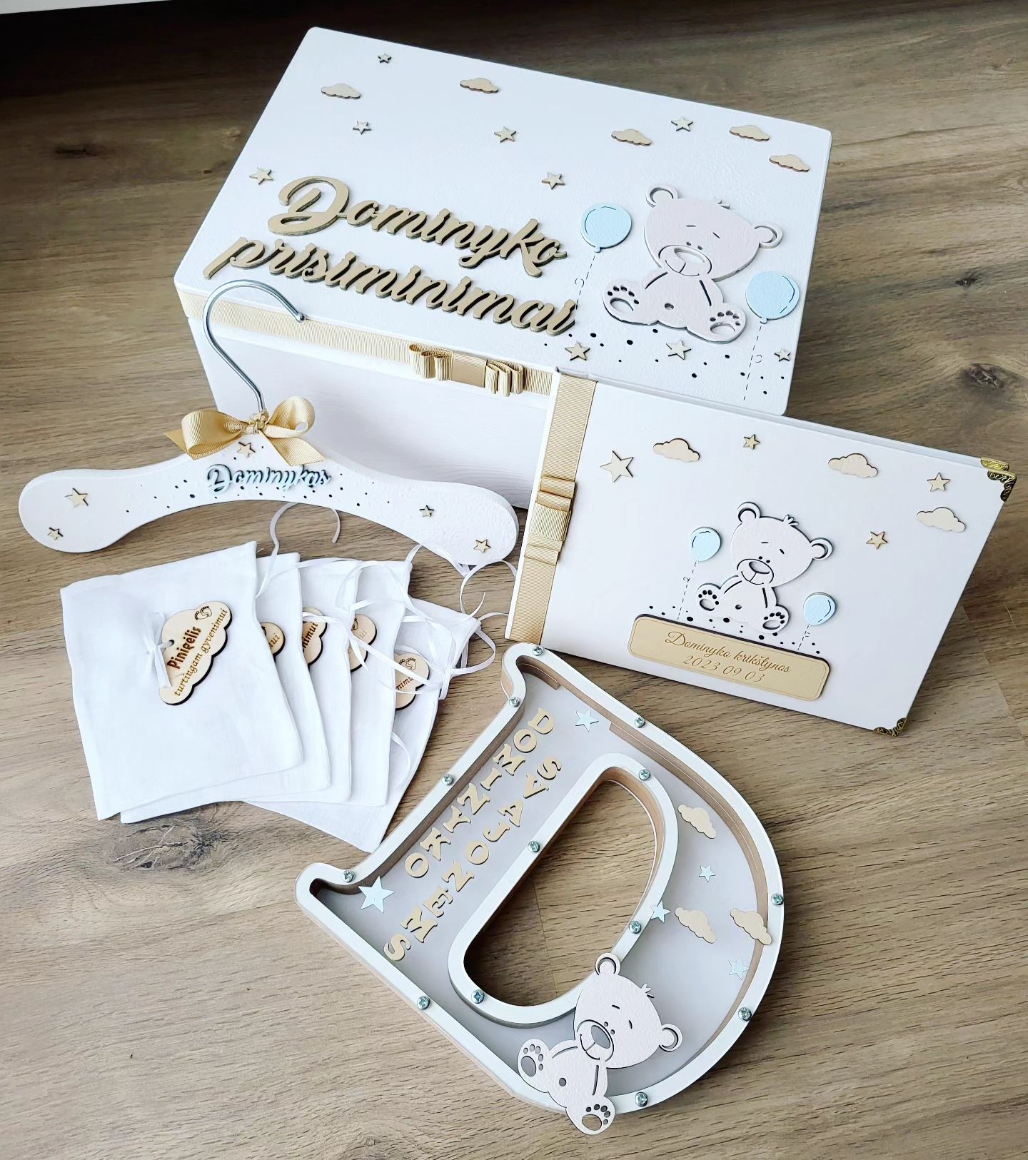 Krikštynų rinkinys „Meškiukas 2“
