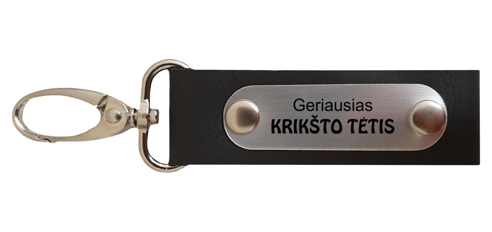 Odinis raktų pakabukas „Geriausias Krikšto tėtis“