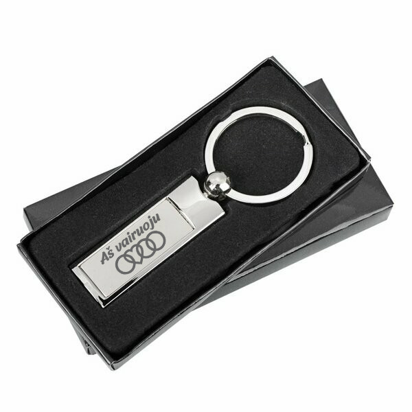 Metalinis raktų pakabukas „Aš vairuoju AUDI“