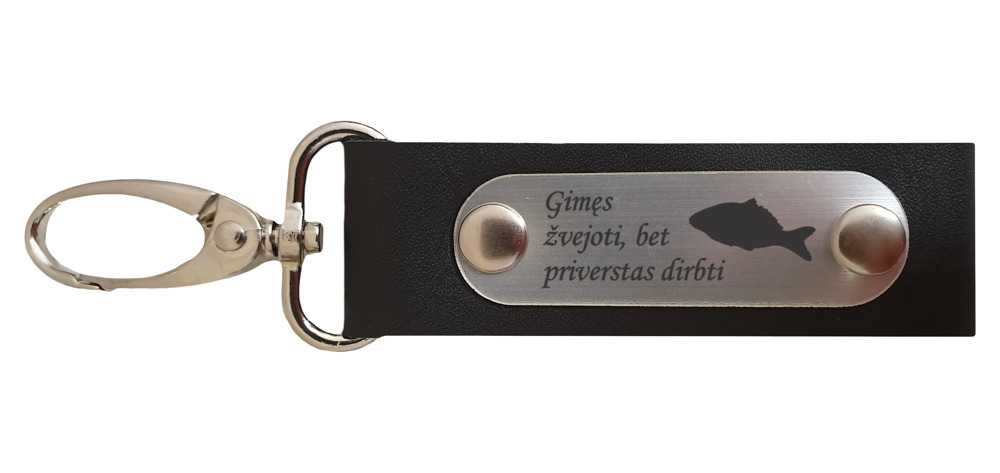 Odinis raktų pakabukas „Gimęs žvejoti“