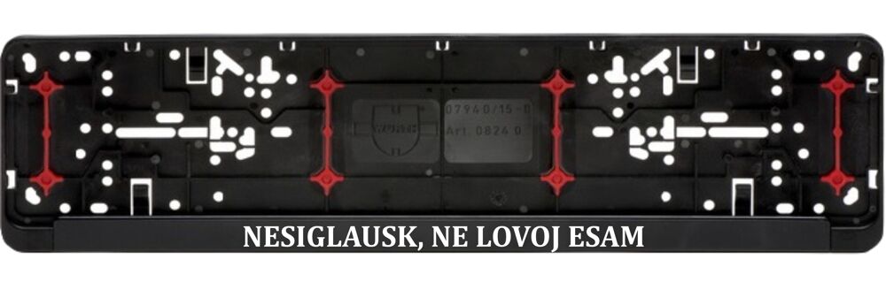 Valstybinių numerių rėmeliai „Nesiglausk, ne lovoj esam“