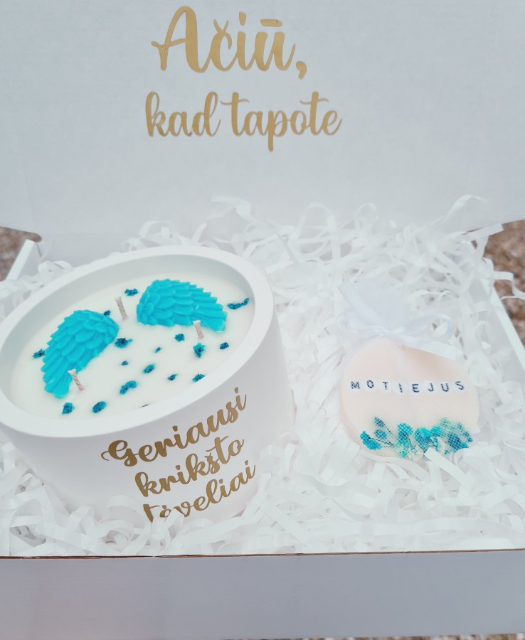 Dovana krikšto tėvams „Baltas angelas“