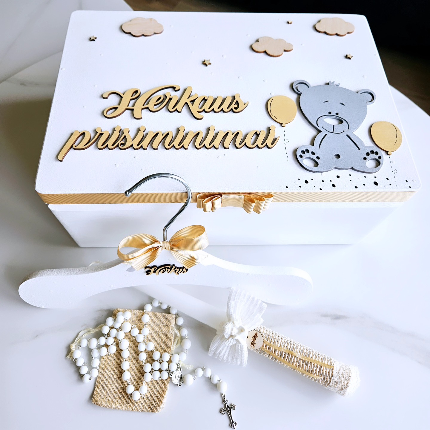 Krikštynų rinkinys „Meškiukas 3“