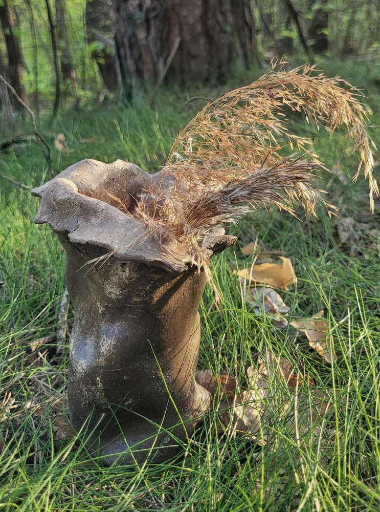 Keramikinė (molinė) rankų darbo vaza