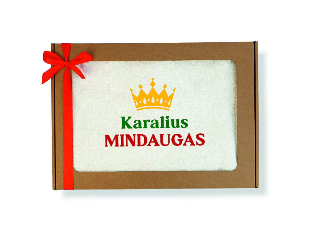 Siuvinėtas rankšluostis „Karalius Mindaugas“