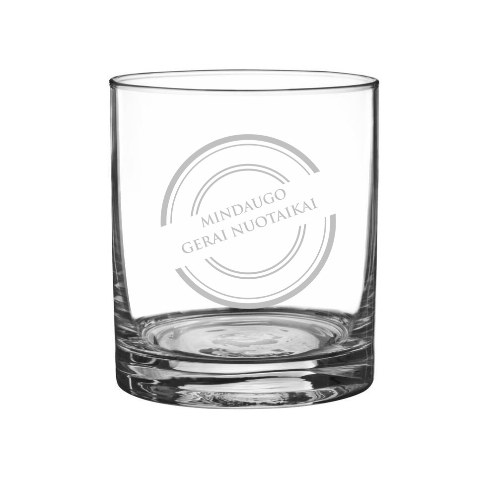 Stiklinė taurė „Mindaugo gerai nuotaikai“ (300ml)