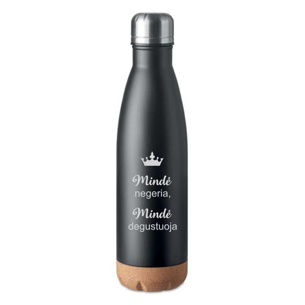 Termo gertuvė „Mindė negeria, Mindė degustuoja“ (500ml)
