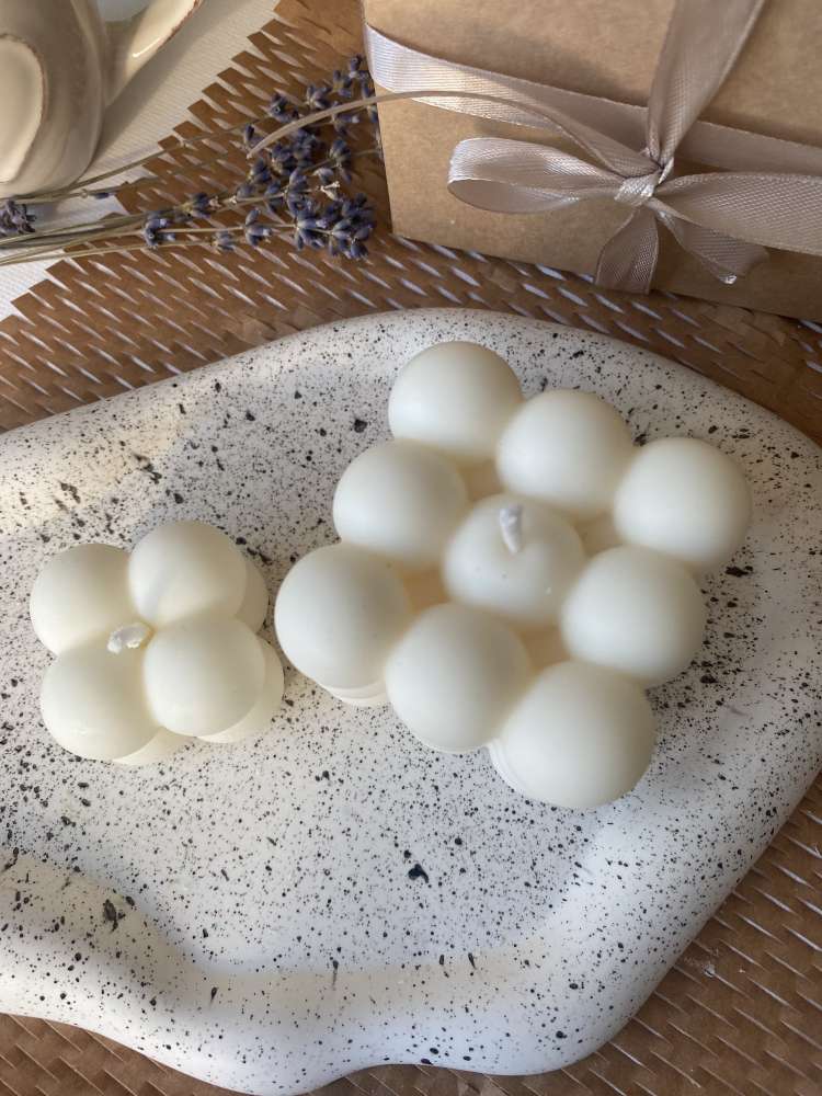 Sojų vaško žvakė „Burbulai“