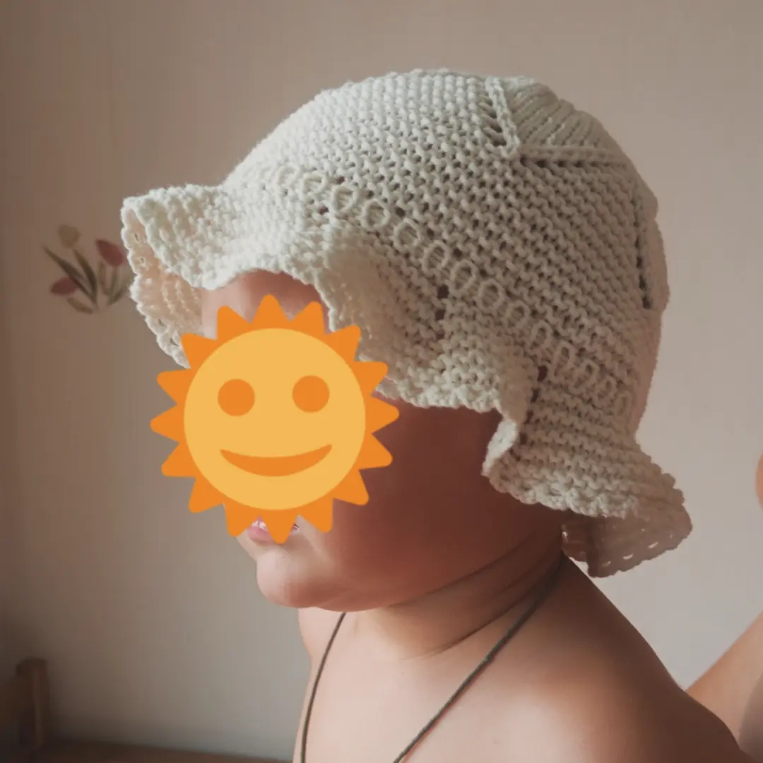 Megztos skrybėlės mergaitėms. Kepurė Panama. Įvairių spalvų, dydžių.