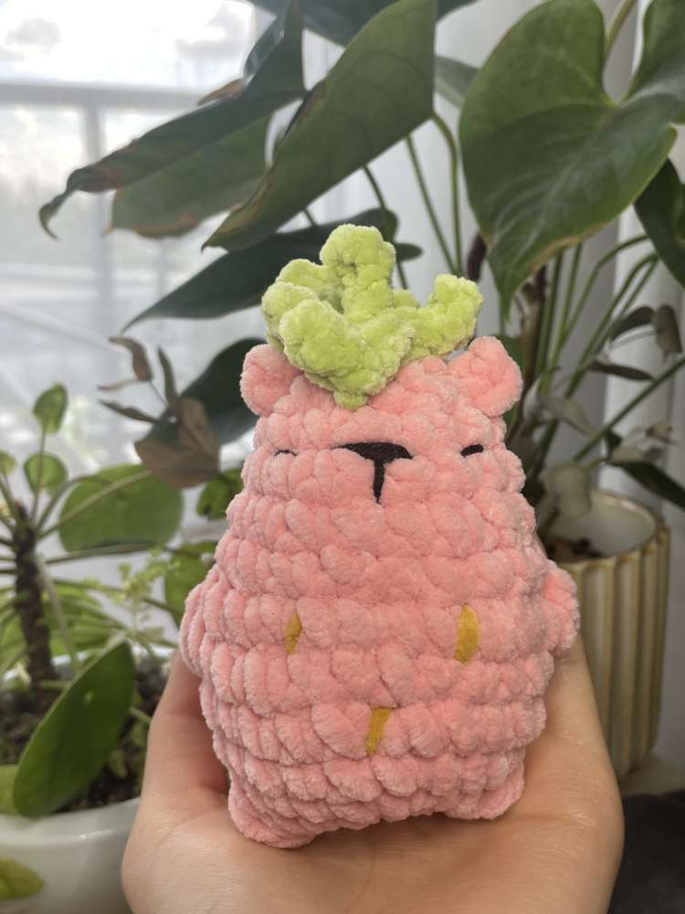 Crochet strawberry bear / Nertas meškutis braškutis