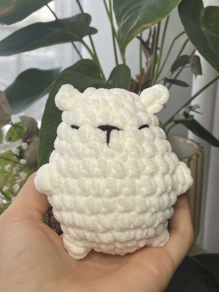 Crochet white bear / Nertas baltas meškiukas