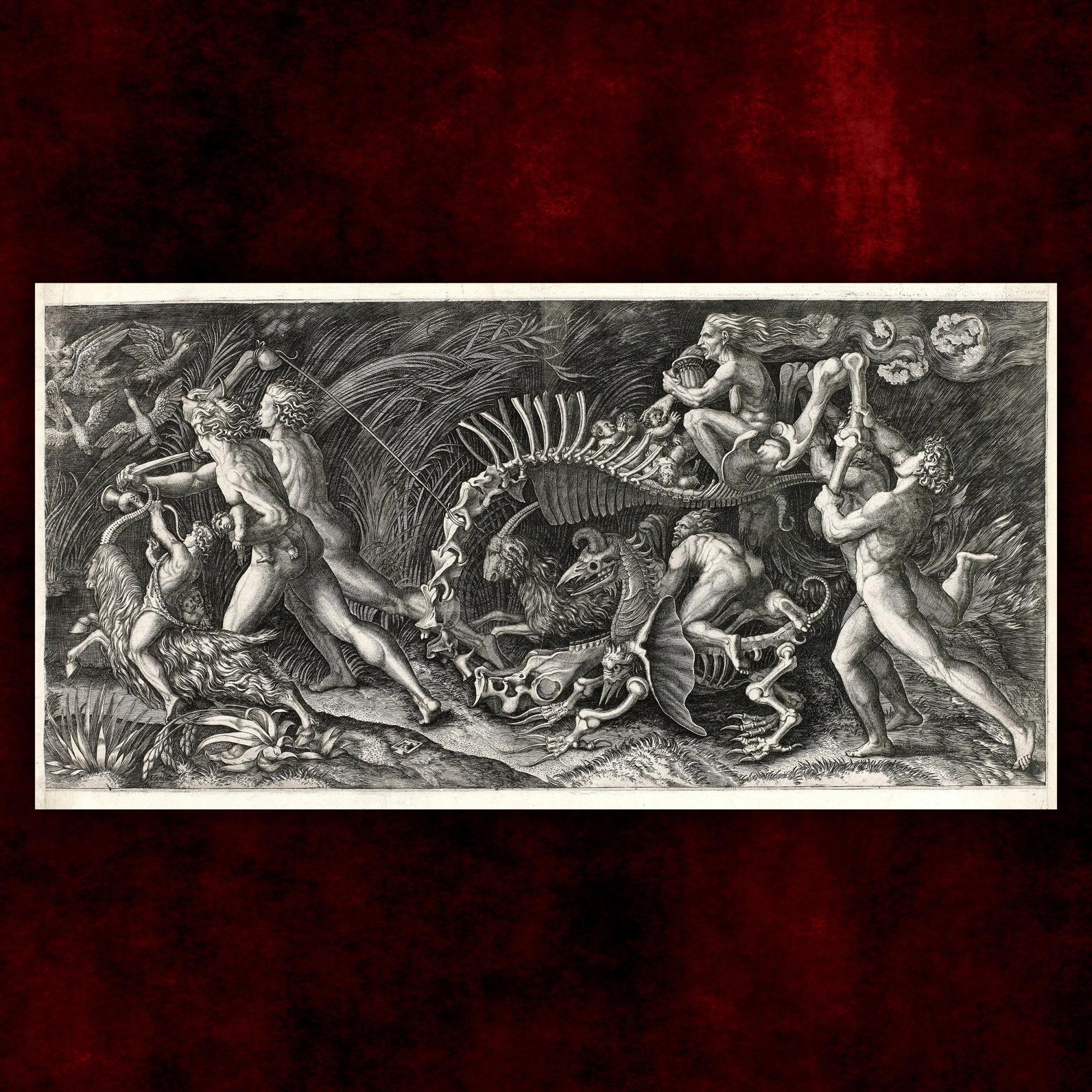 Reprodukcija „Griaučiai“, Agostino Veneziano, (1520)