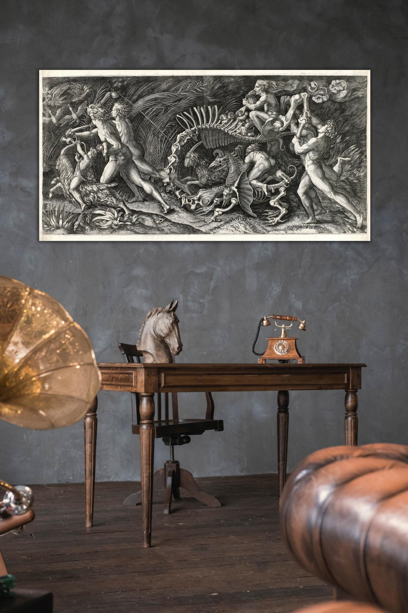 Reprodukcija „Griaučiai“, Agostino Veneziano, (1520)