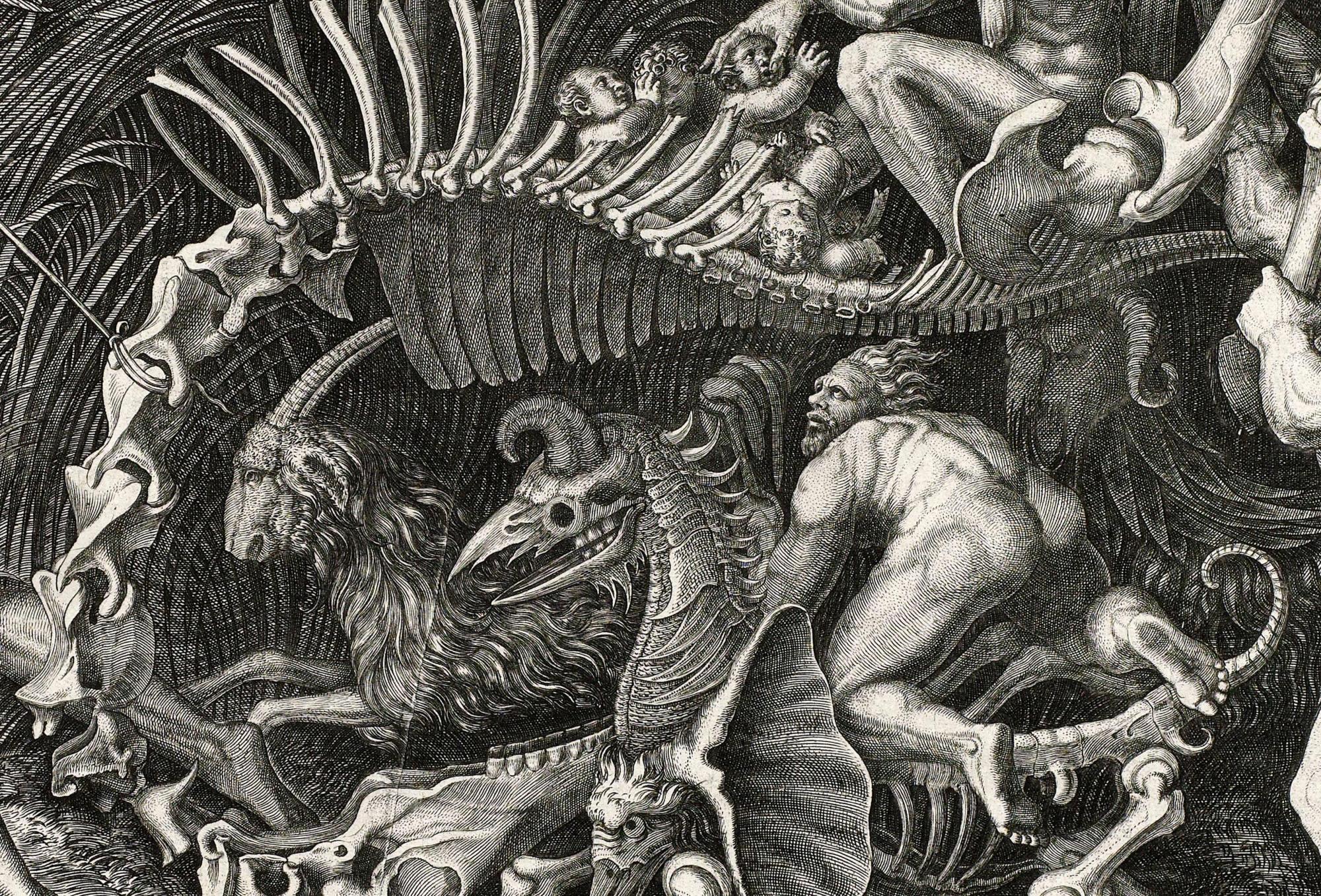 Reprodukcija „Griaučiai“, Agostino Veneziano, (1520)