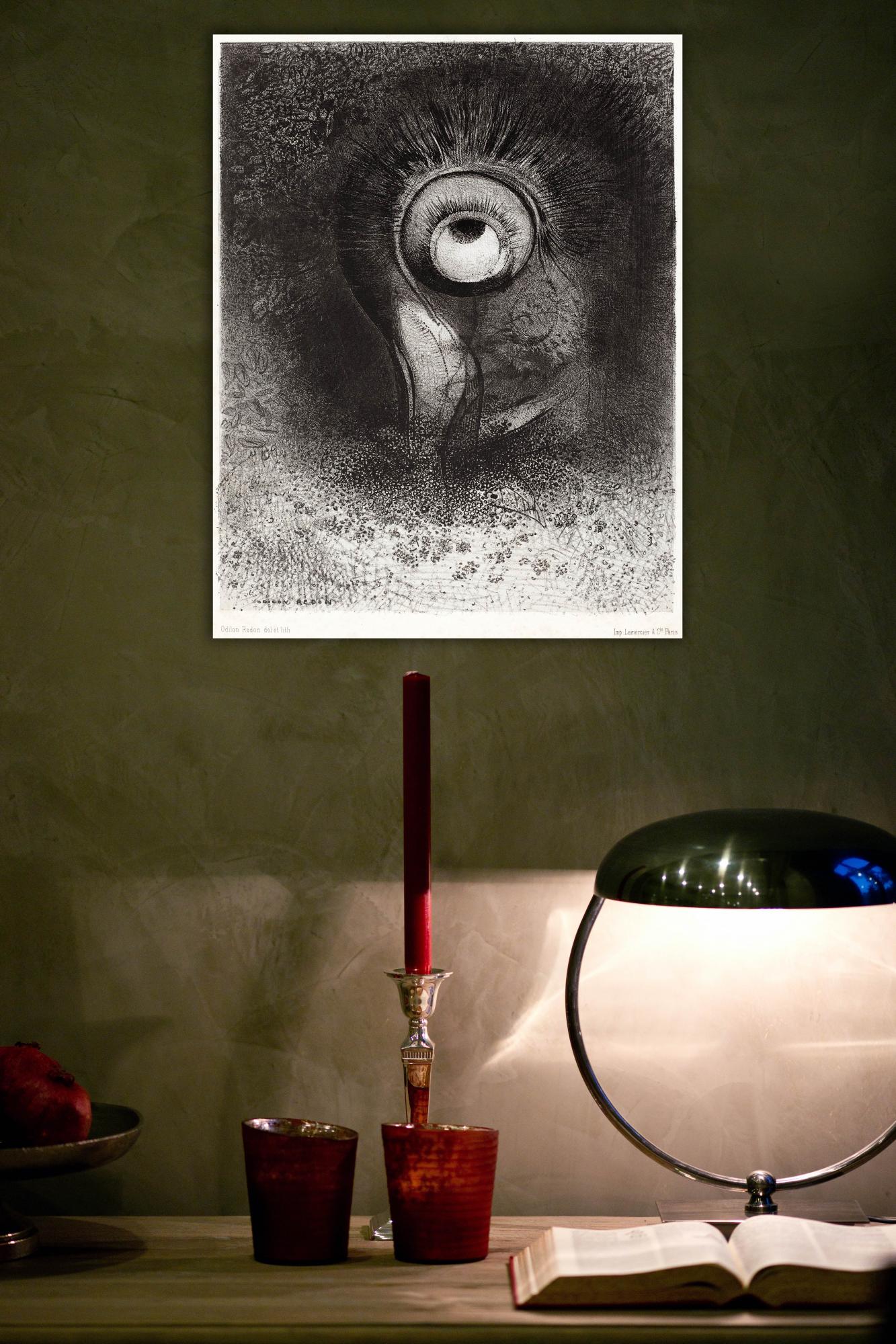 Reprodukcija „Gėlės vizija“, Odilon Redon, (1883)