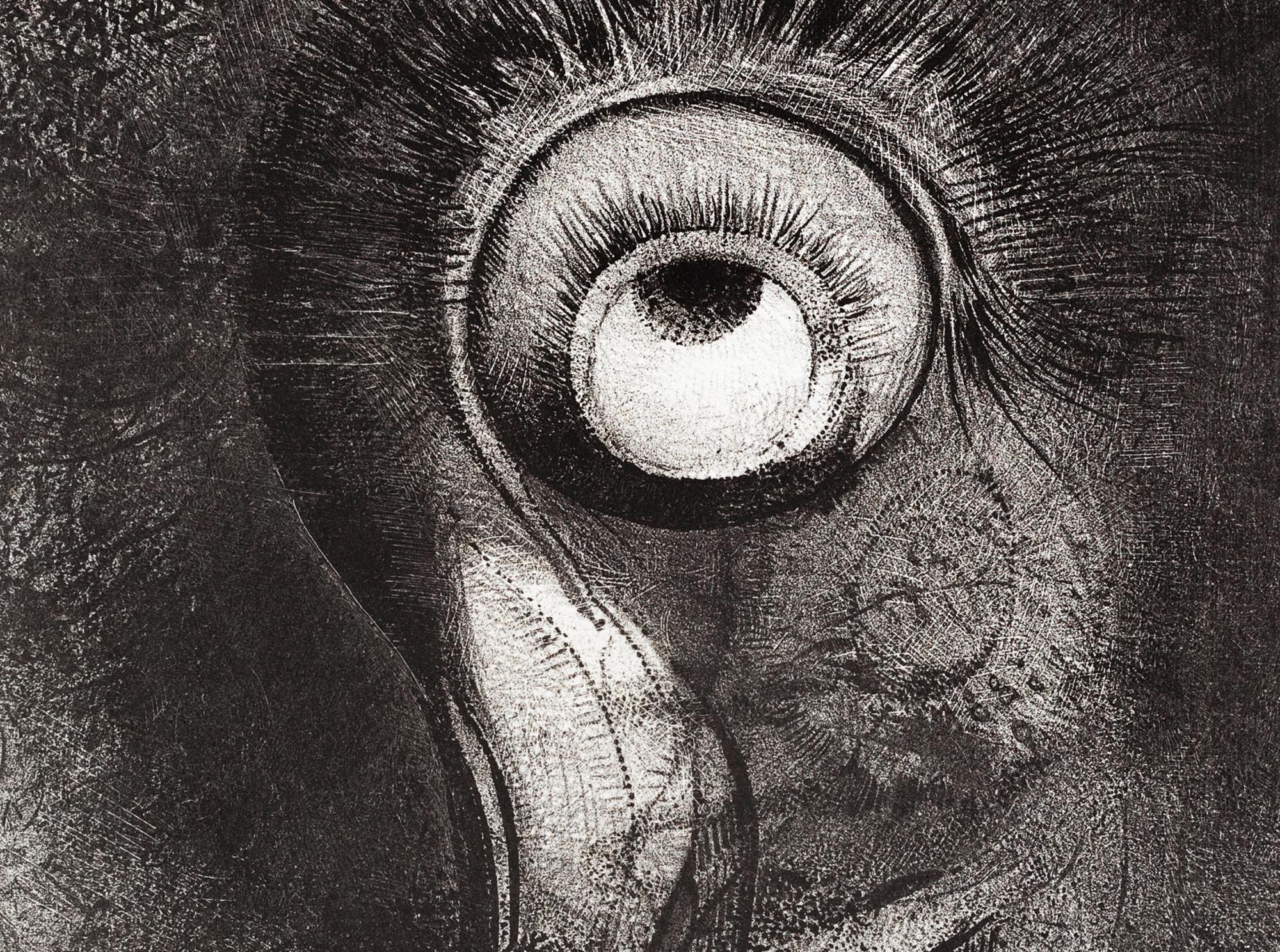 Reprodukcija „Gėlės vizija“, Odilon Redon, (1883)