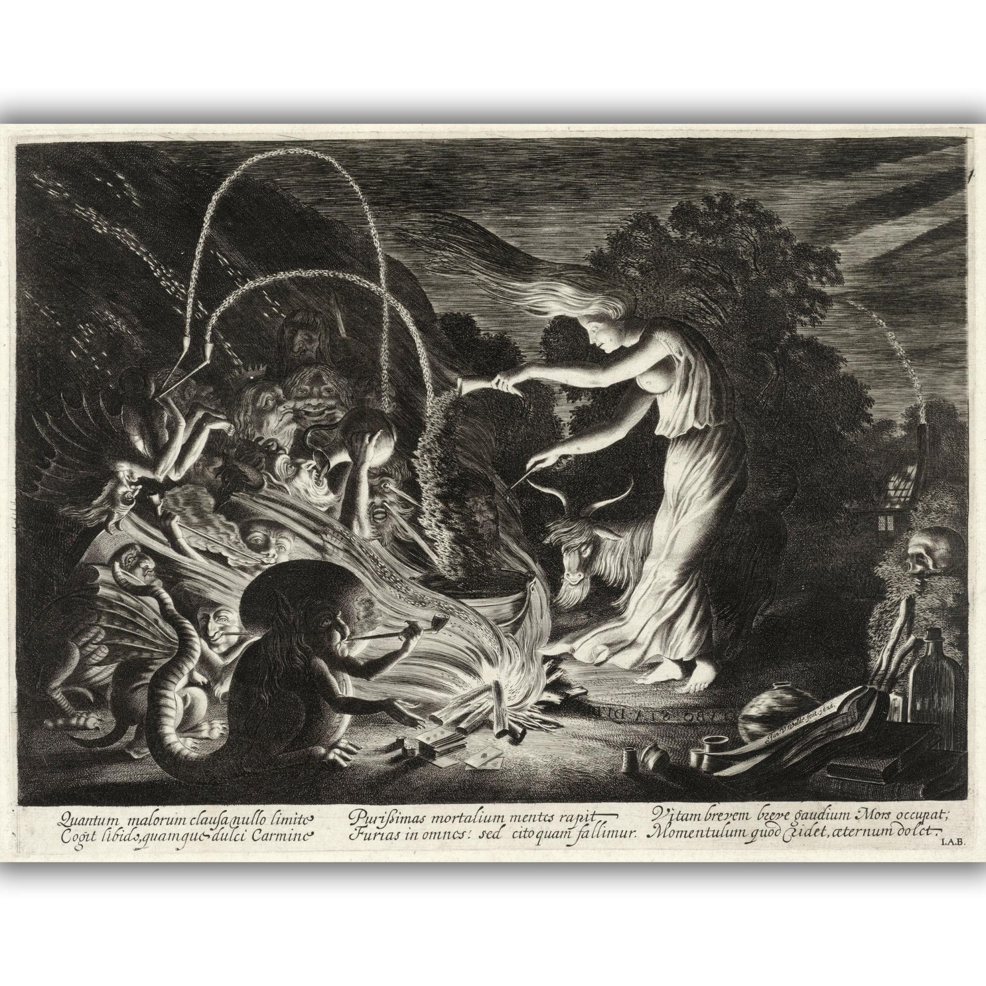 Reprodukcija „Burtininkė“, Jan van de Velde, (1626)