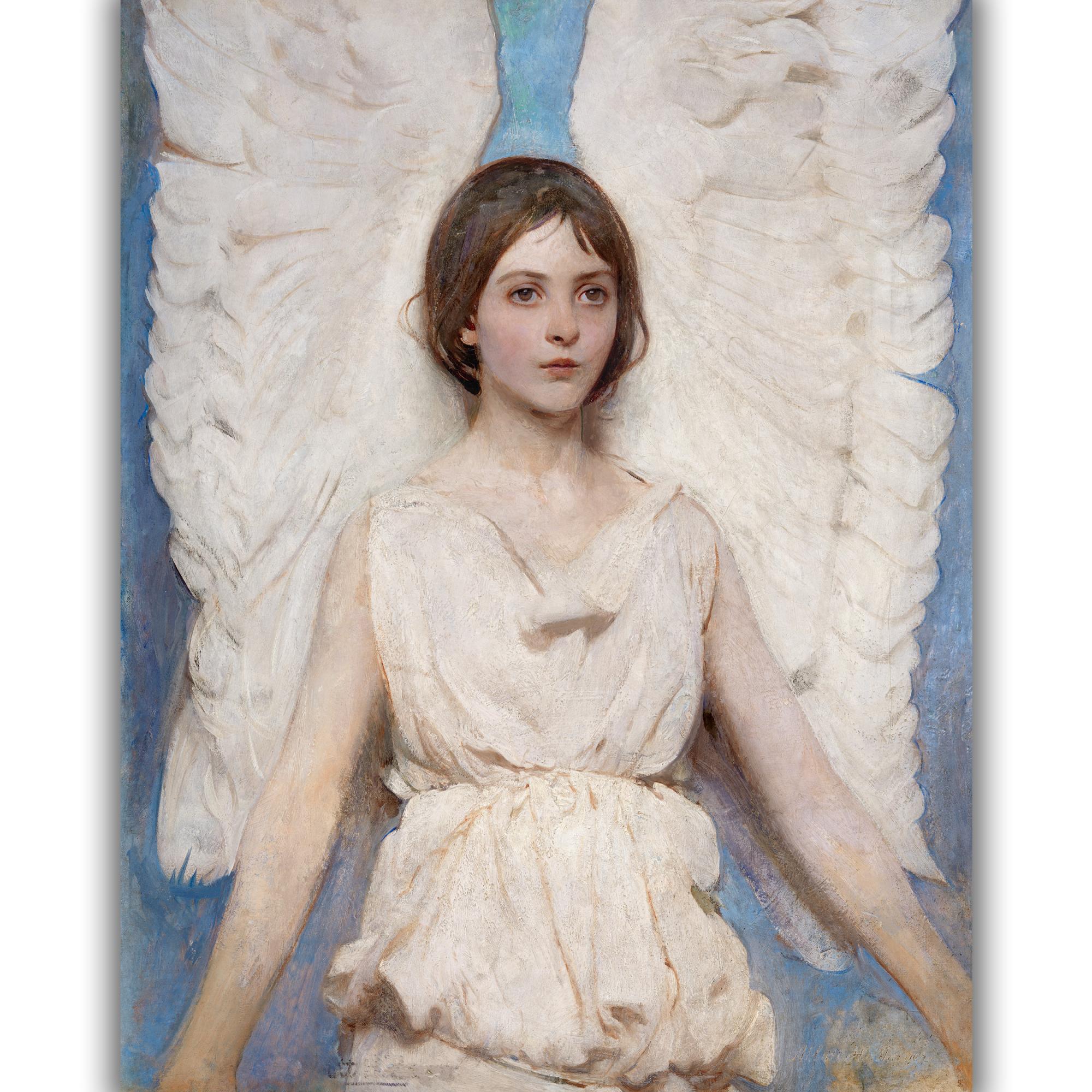 Reprodukcija „Angelas“, Abbott Handerson Thayer, (1887)