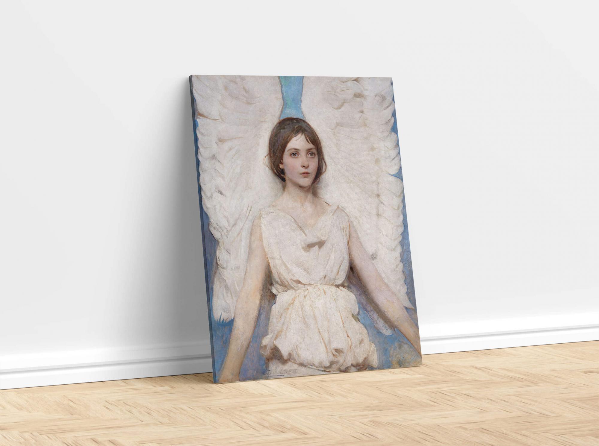 Reprodukcija „Angelas“, Abbott Handerson Thayer, (1887)