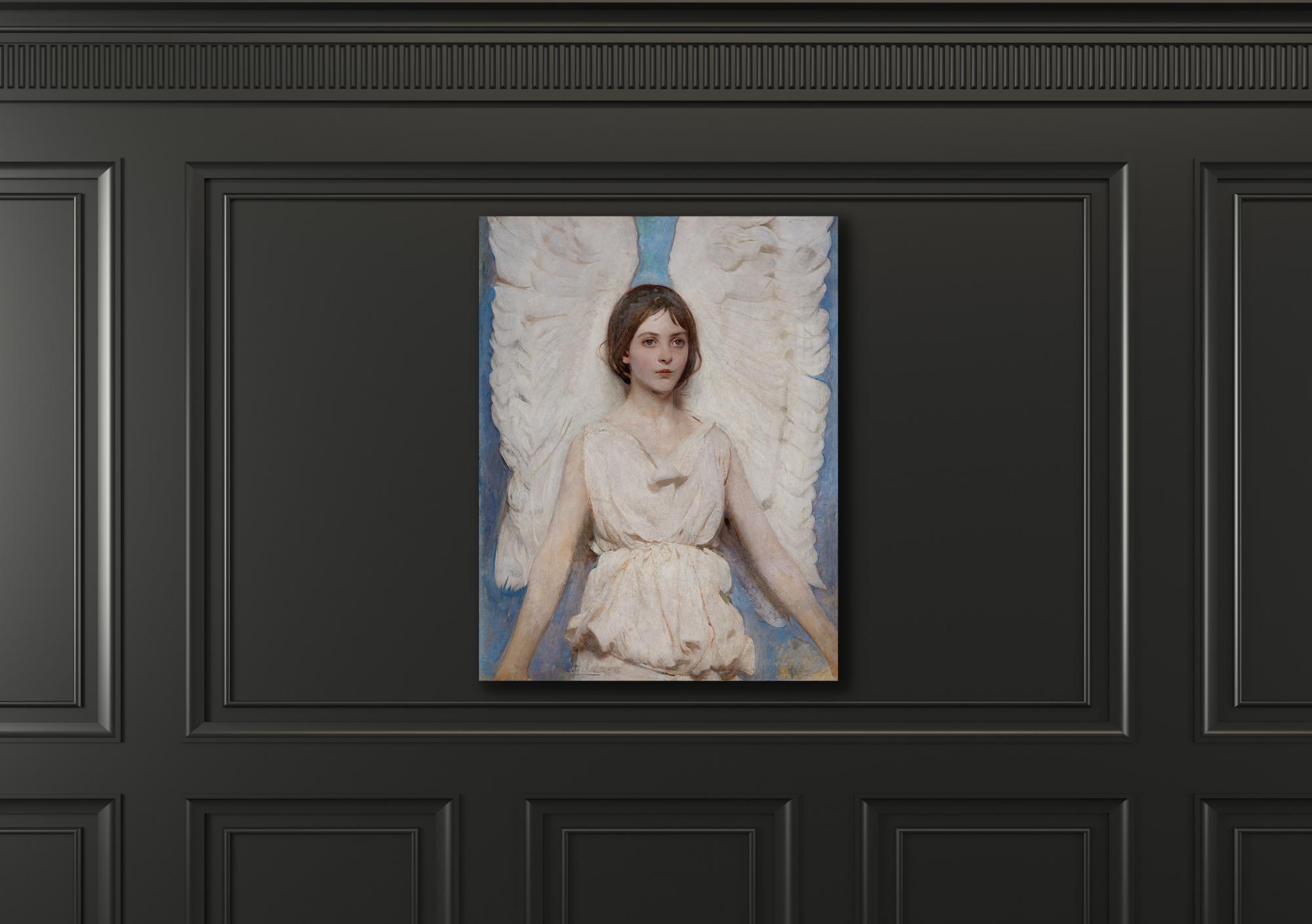 Reprodukcija „Angelas“, Abbott Handerson Thayer, (1887)
