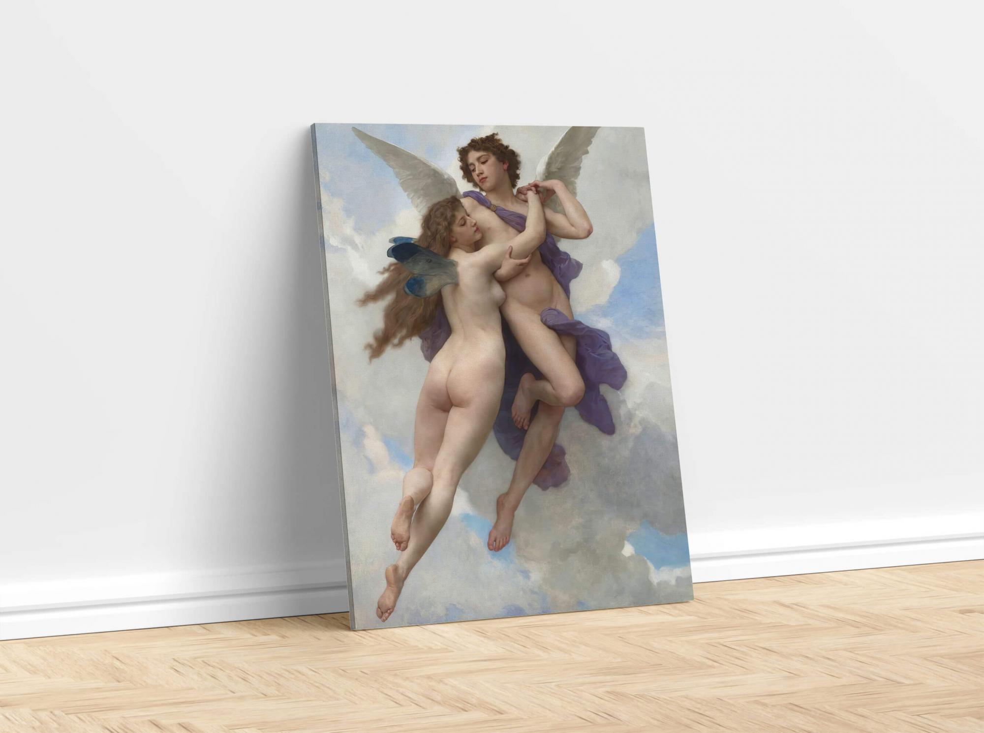 Reprodukcija „Kupidonas ir Psichė“, William Adolphe Bouguereau, (1889)