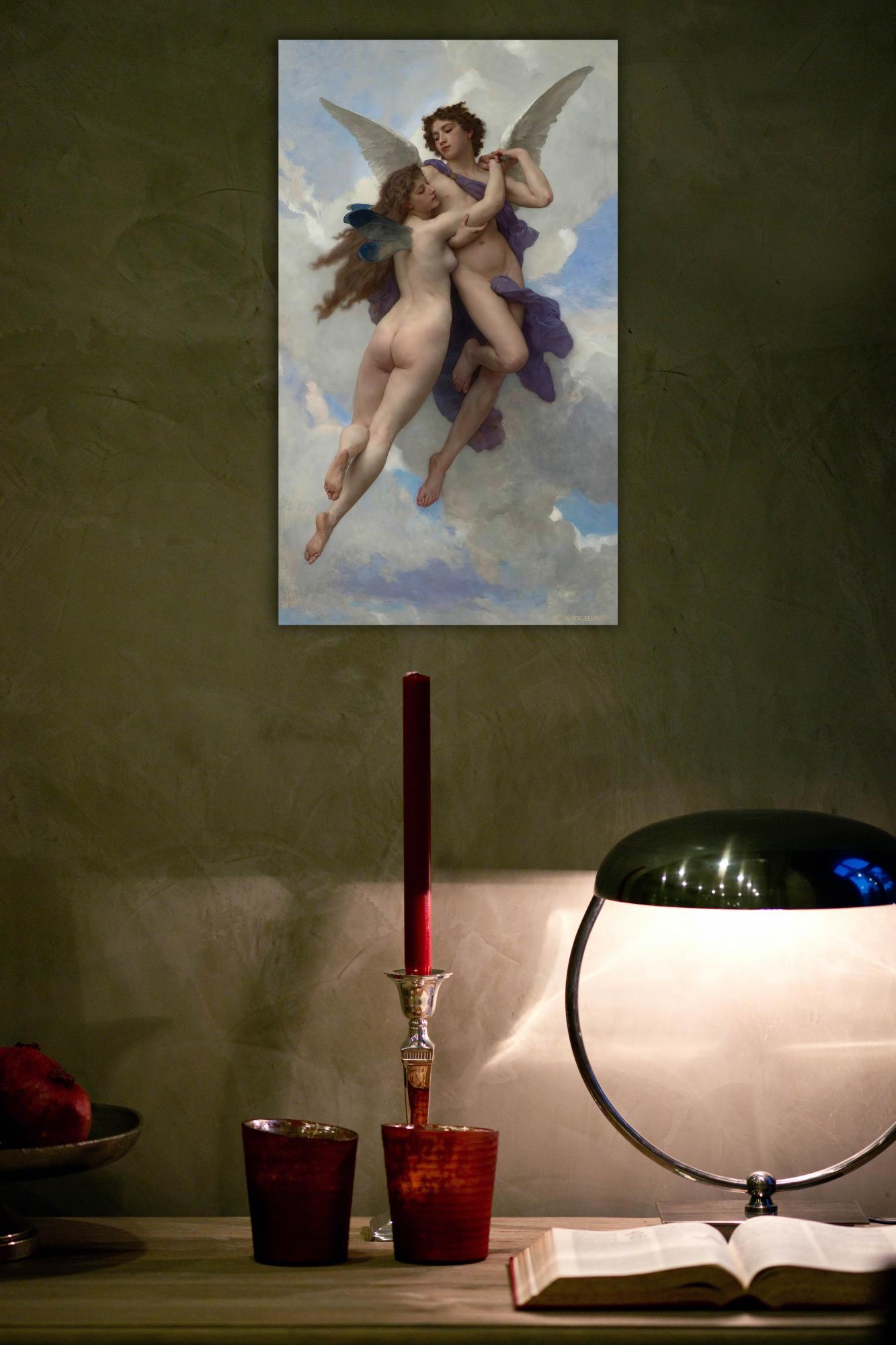 Reprodukcija „Kupidonas ir Psichė“, William Adolphe Bouguereau, (1889)