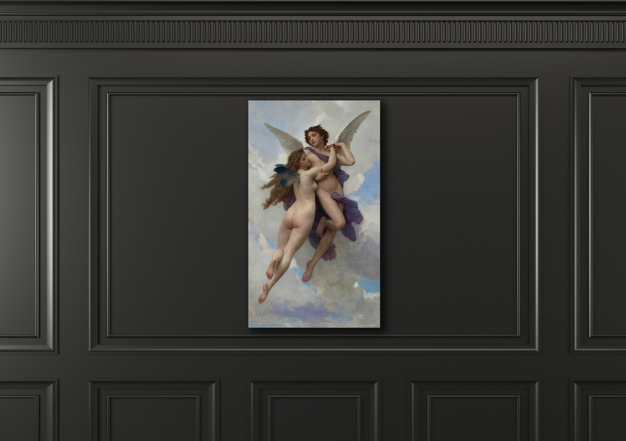 Reprodukcija „Kupidonas ir Psichė“, William Adolphe Bouguereau, (1889)