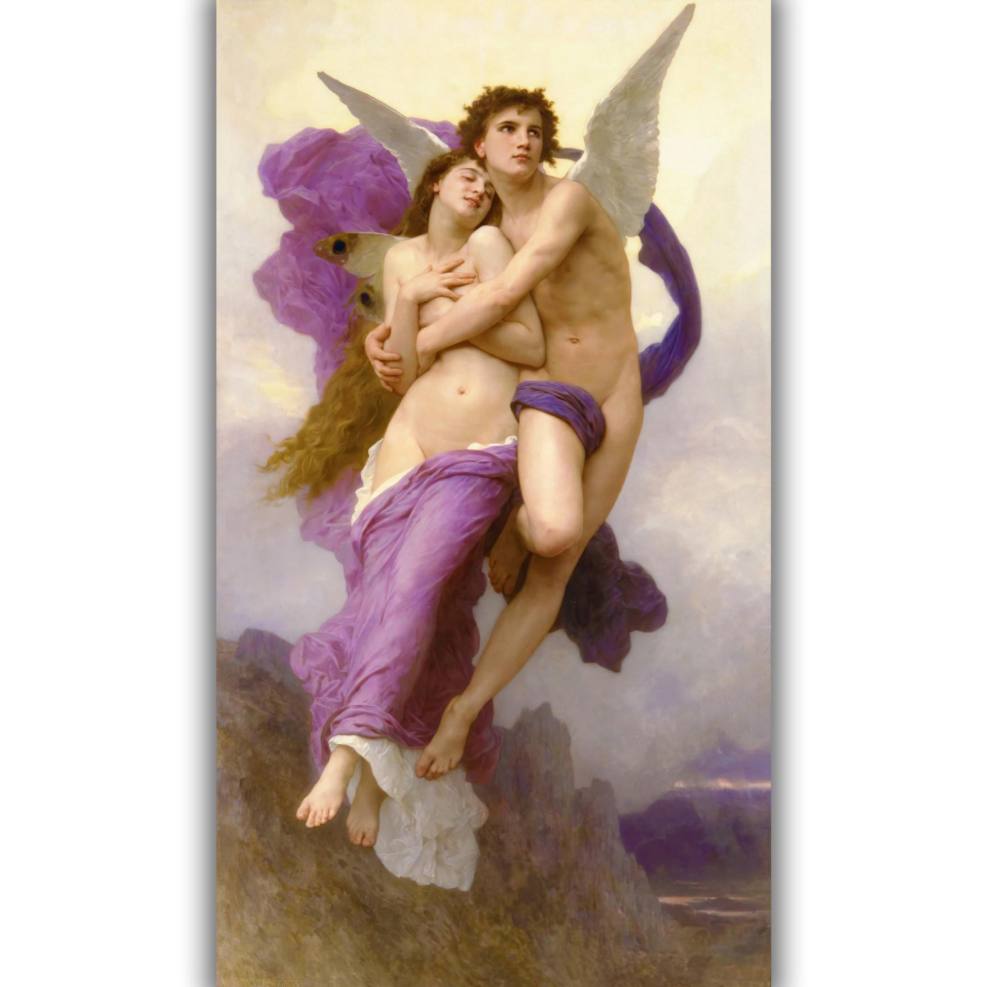Reprodukcija „Psichės pagrobimas“, William Adolphe Bouguereau, (1895)