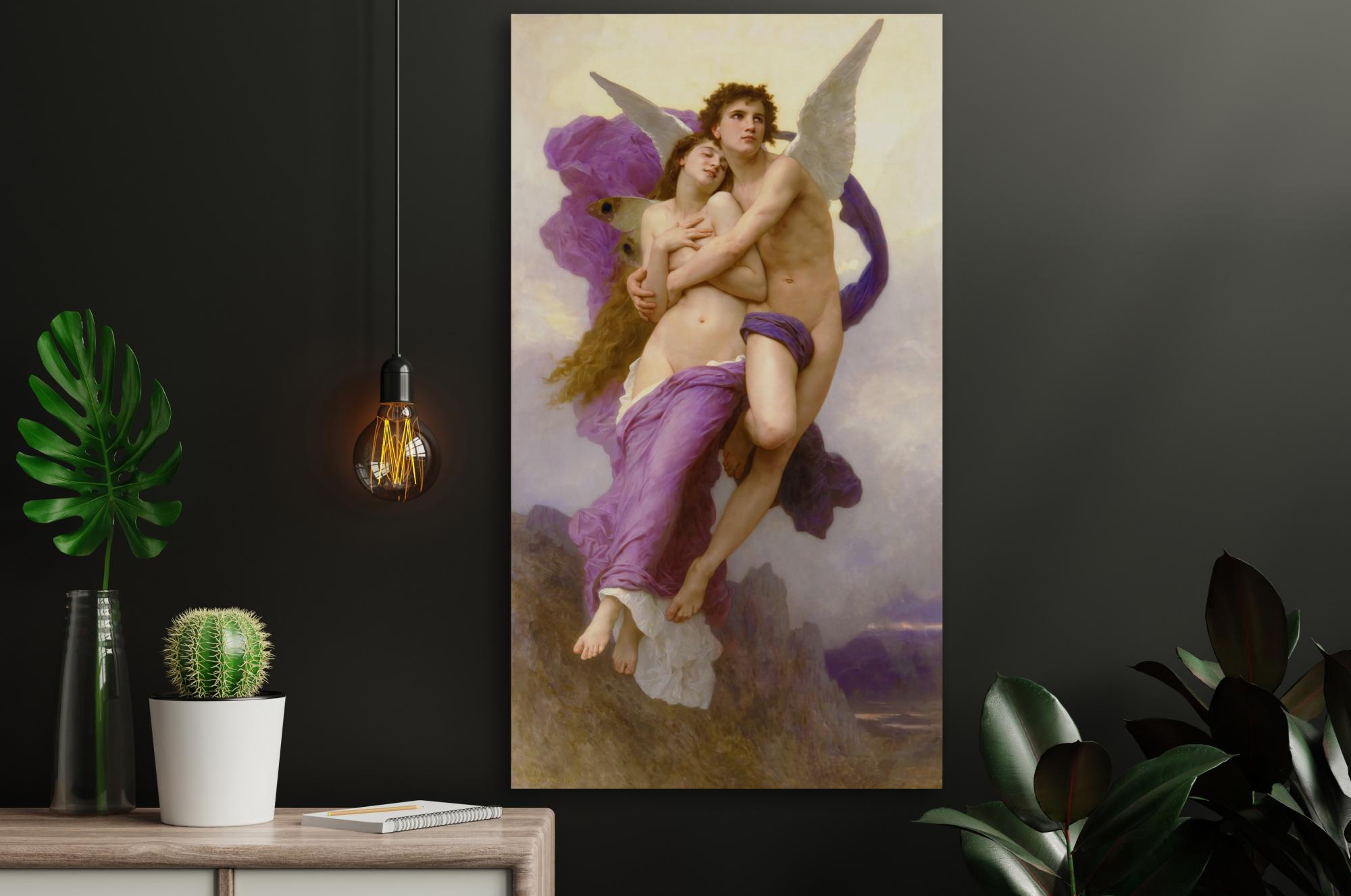 Reprodukcija „Psichės pagrobimas“, William Adolphe Bouguereau, (1895)