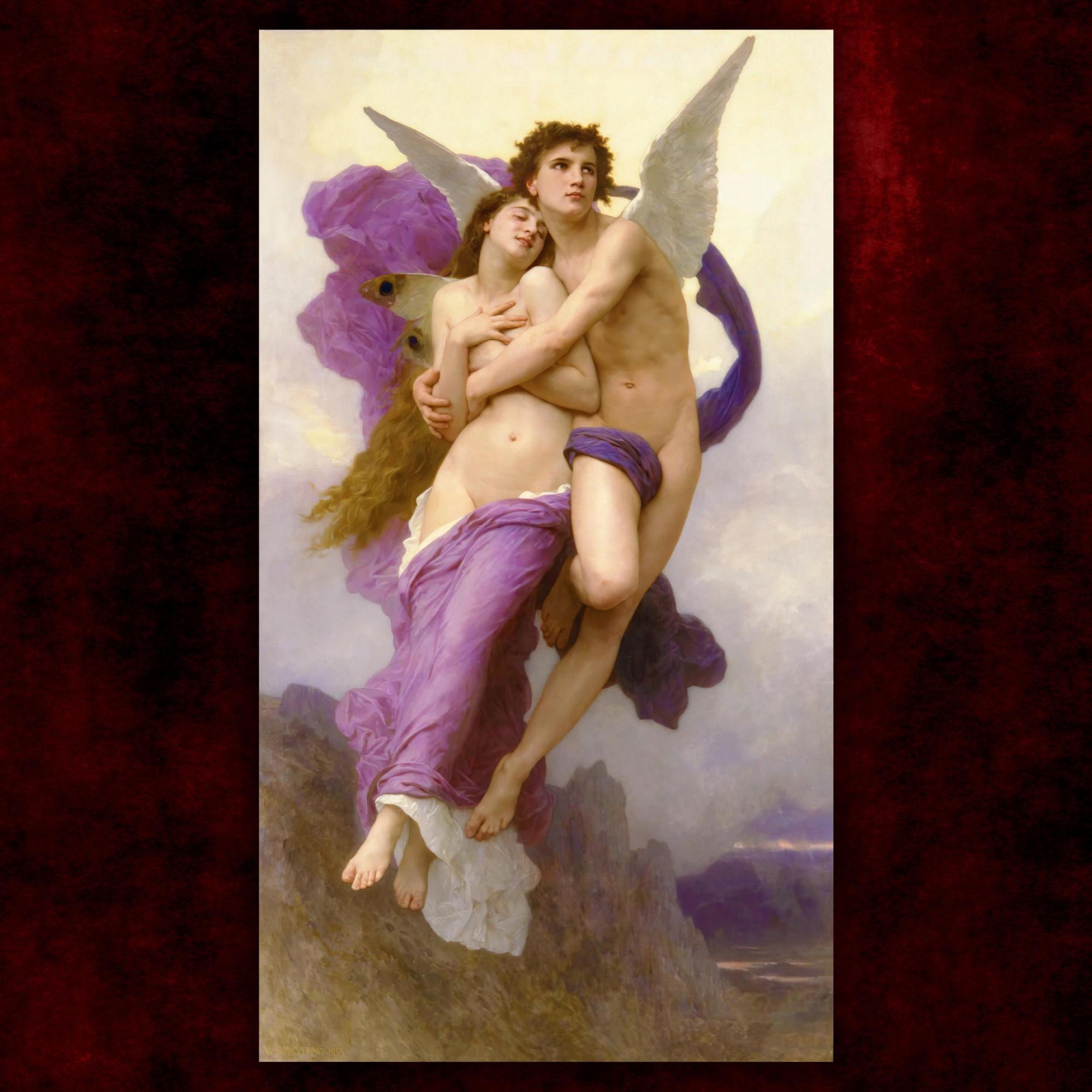 Reprodukcija „Psichės pagrobimas“, William Adolphe Bouguereau, (1895)