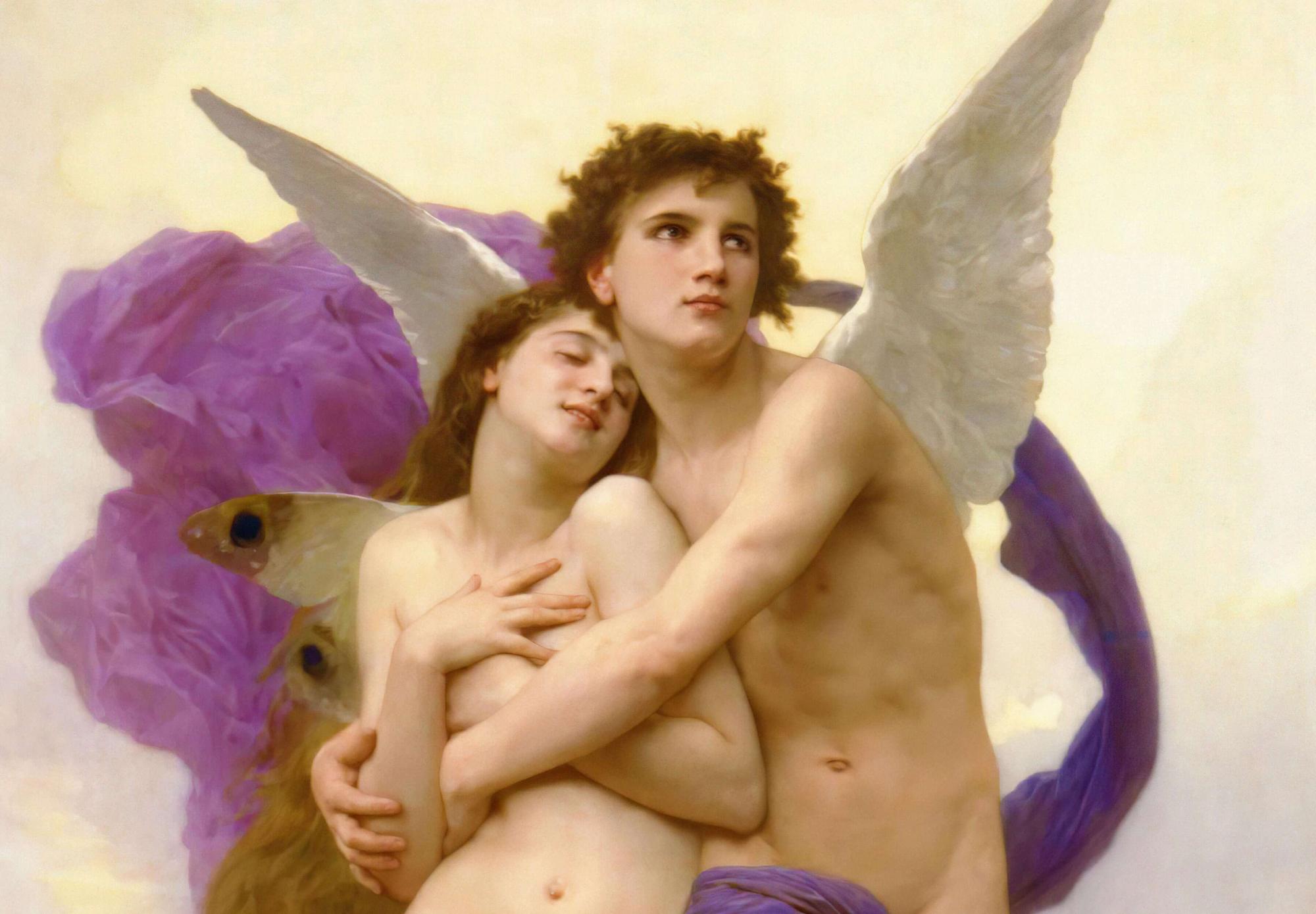 Reprodukcija „Psichės pagrobimas“, William Adolphe Bouguereau, (1895)