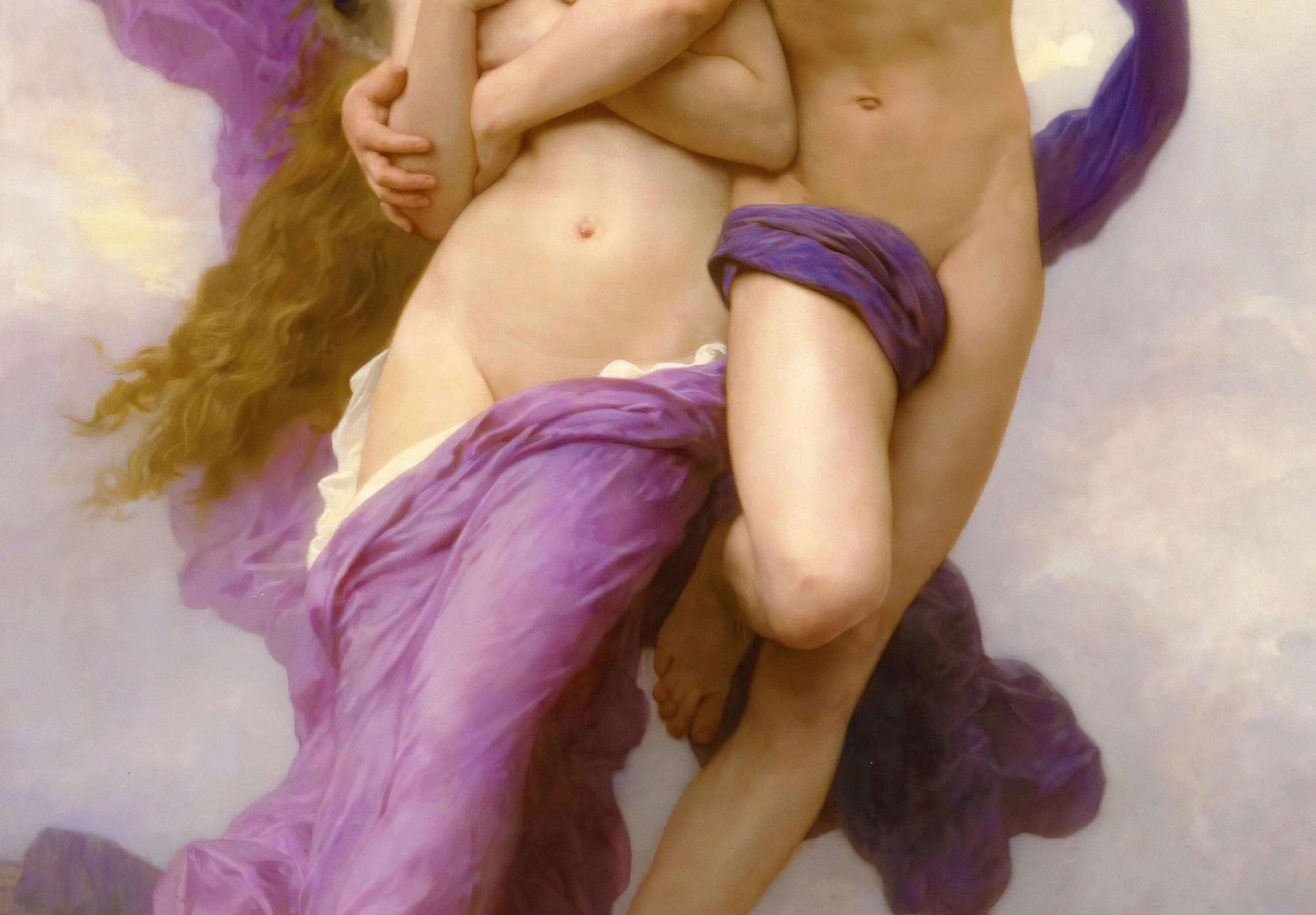 Reprodukcija „Psichės pagrobimas“, William Adolphe Bouguereau, (1895)