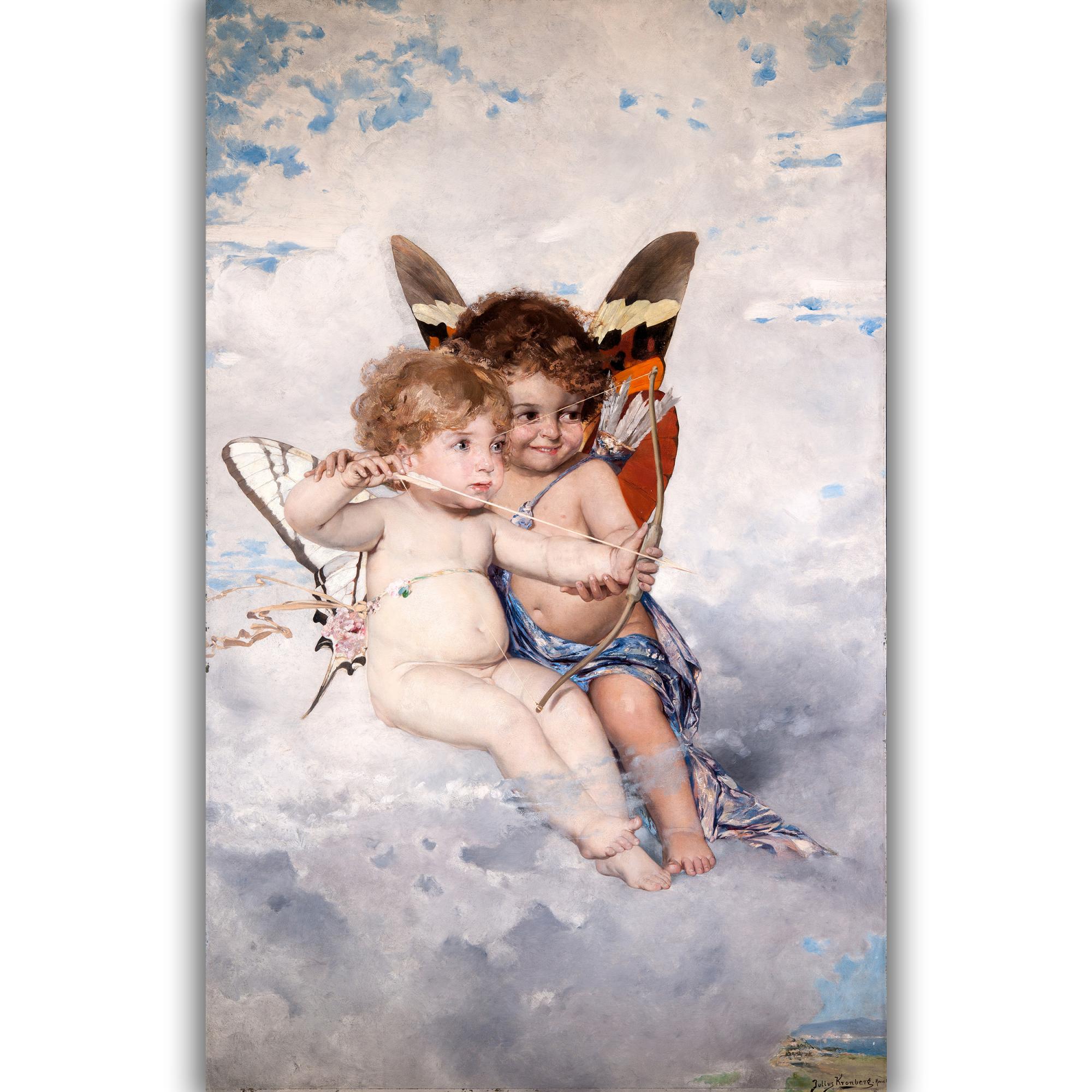 Reprodukcija „Kupidonai“, Julius Kronberg, (1881)