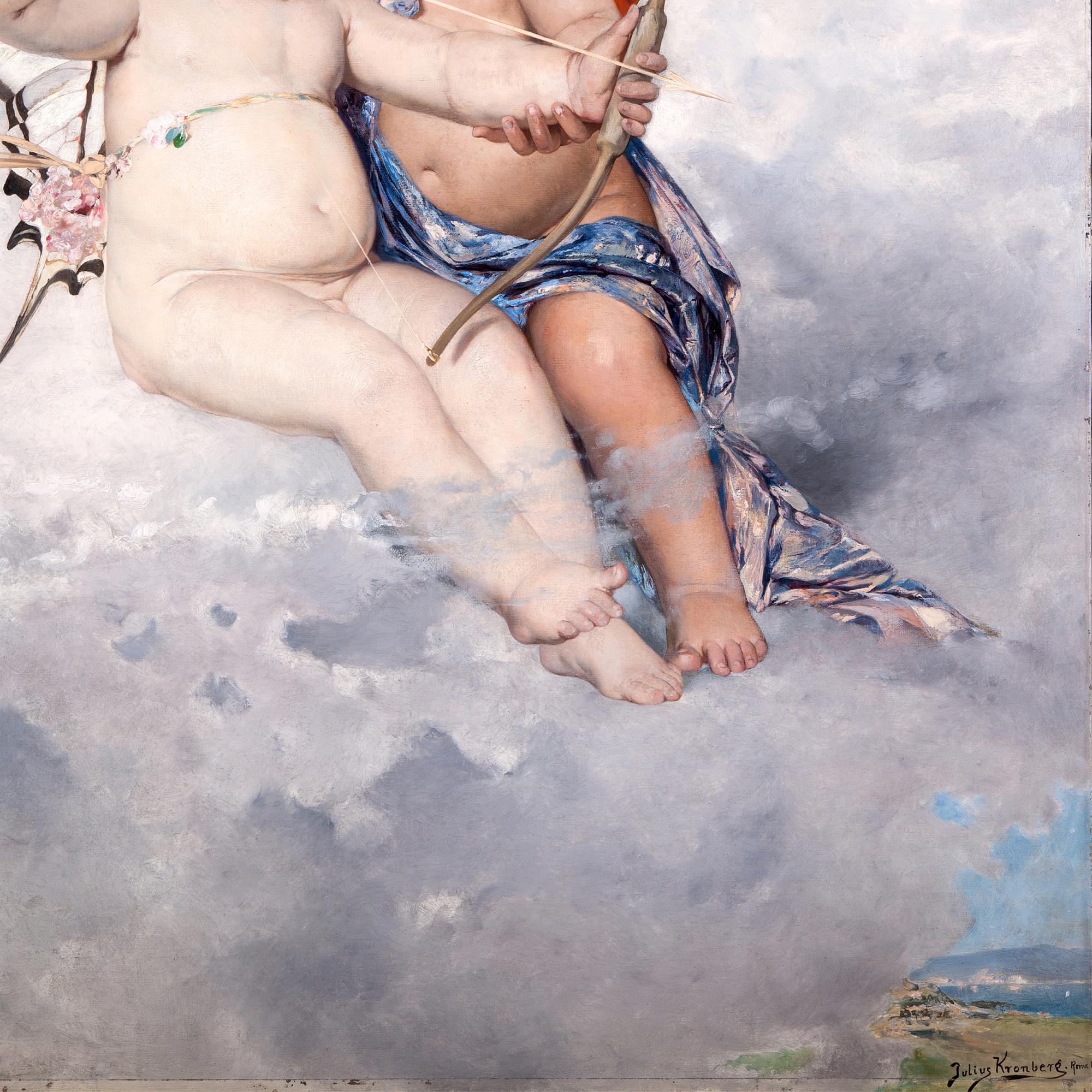 Reprodukcija „Kupidonai“, Julius Kronberg, (1881)