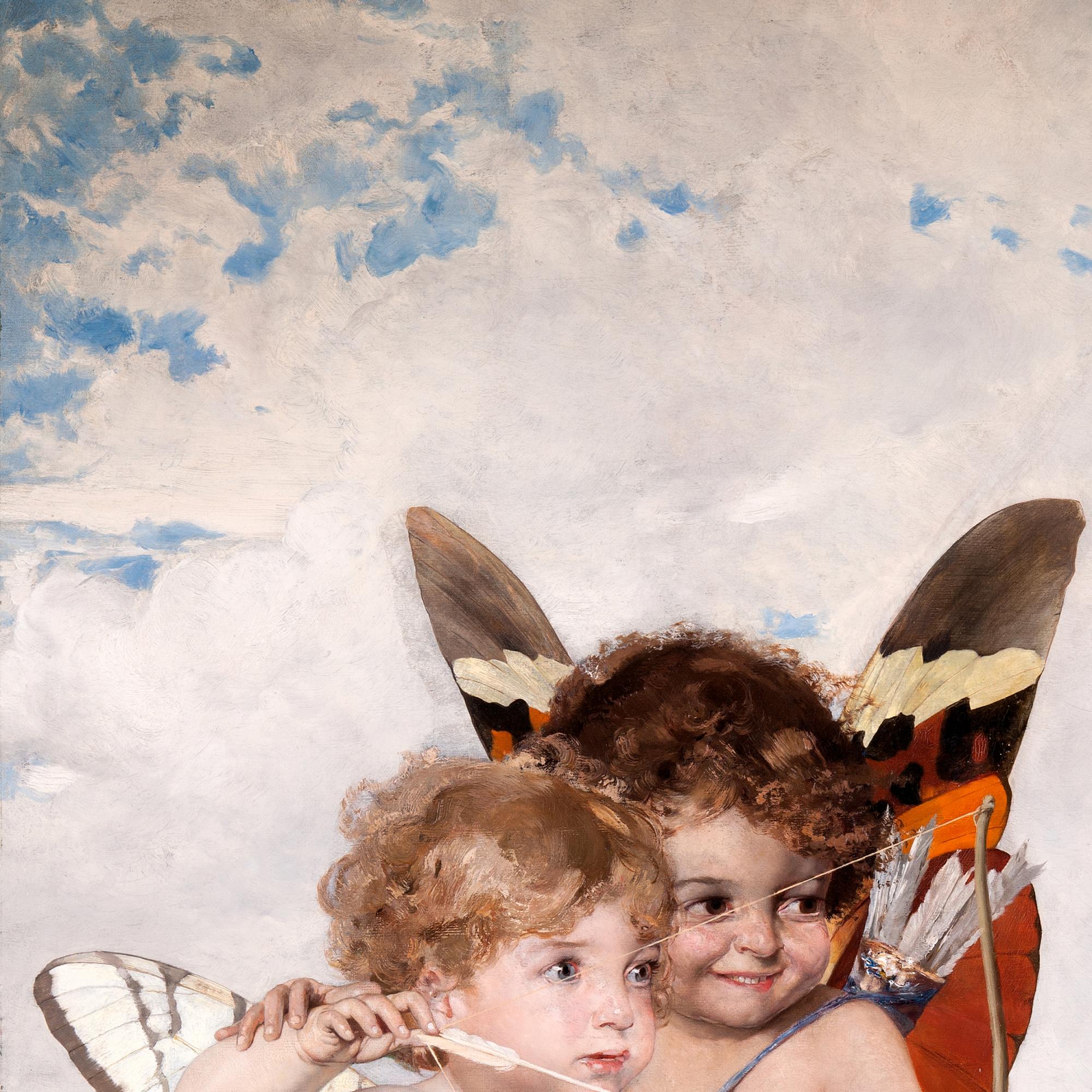 Reprodukcija „Kupidonai“, Julius Kronberg, (1881)
