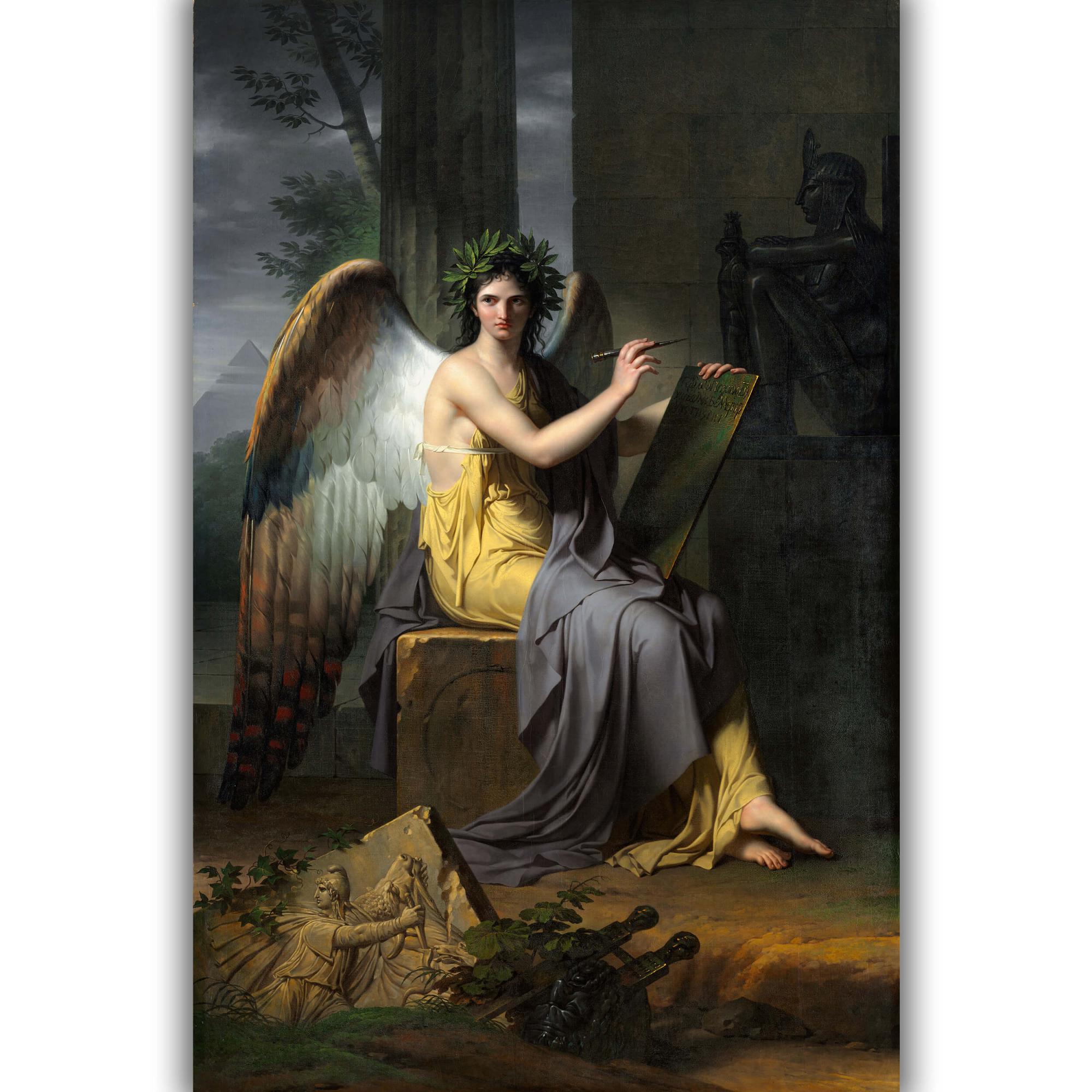 Reprodukcija „Klio, istorijos mūza“, Charles Meynier, (1800)