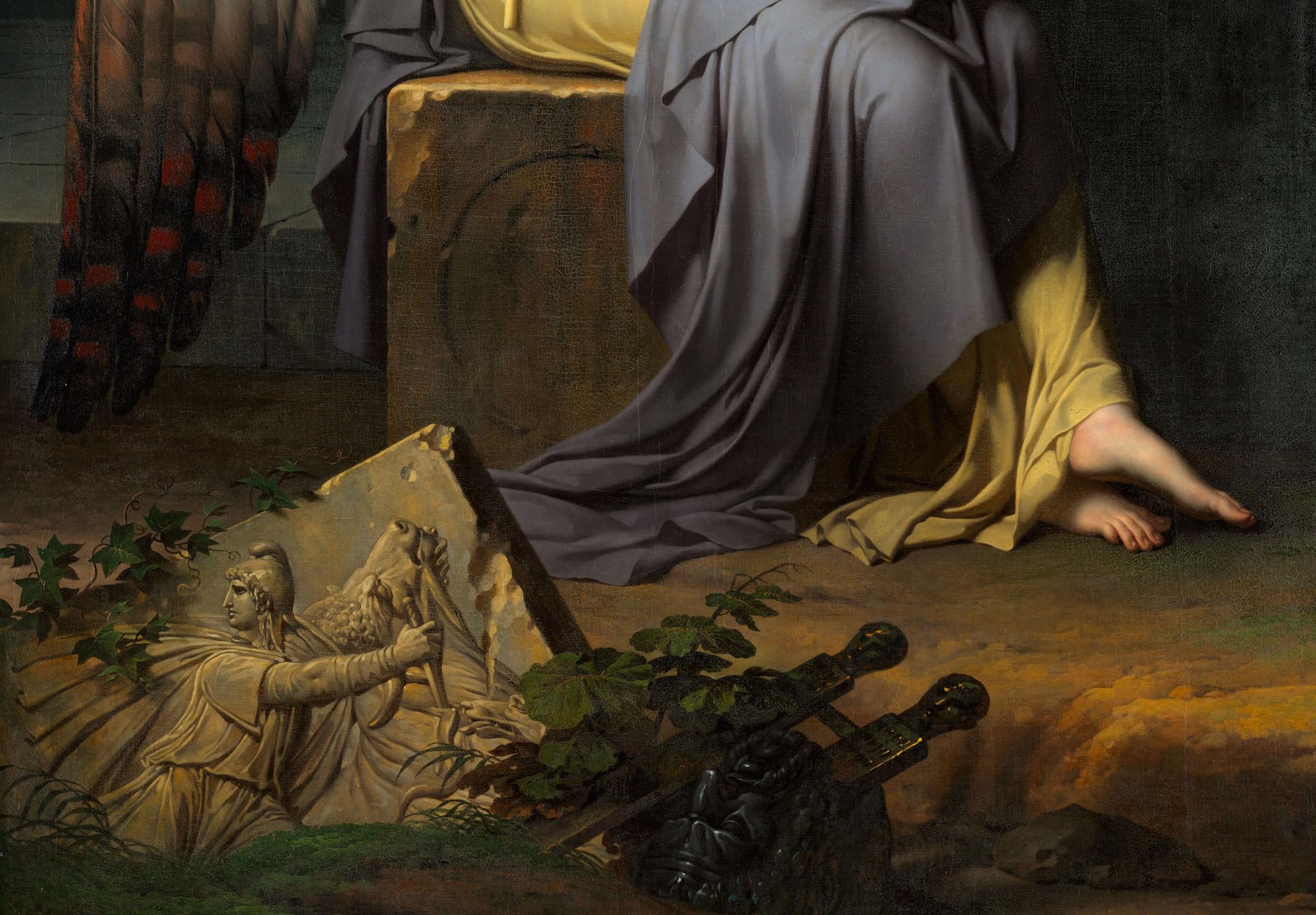 Reprodukcija „Klio, istorijos mūza“, Charles Meynier, (1800)