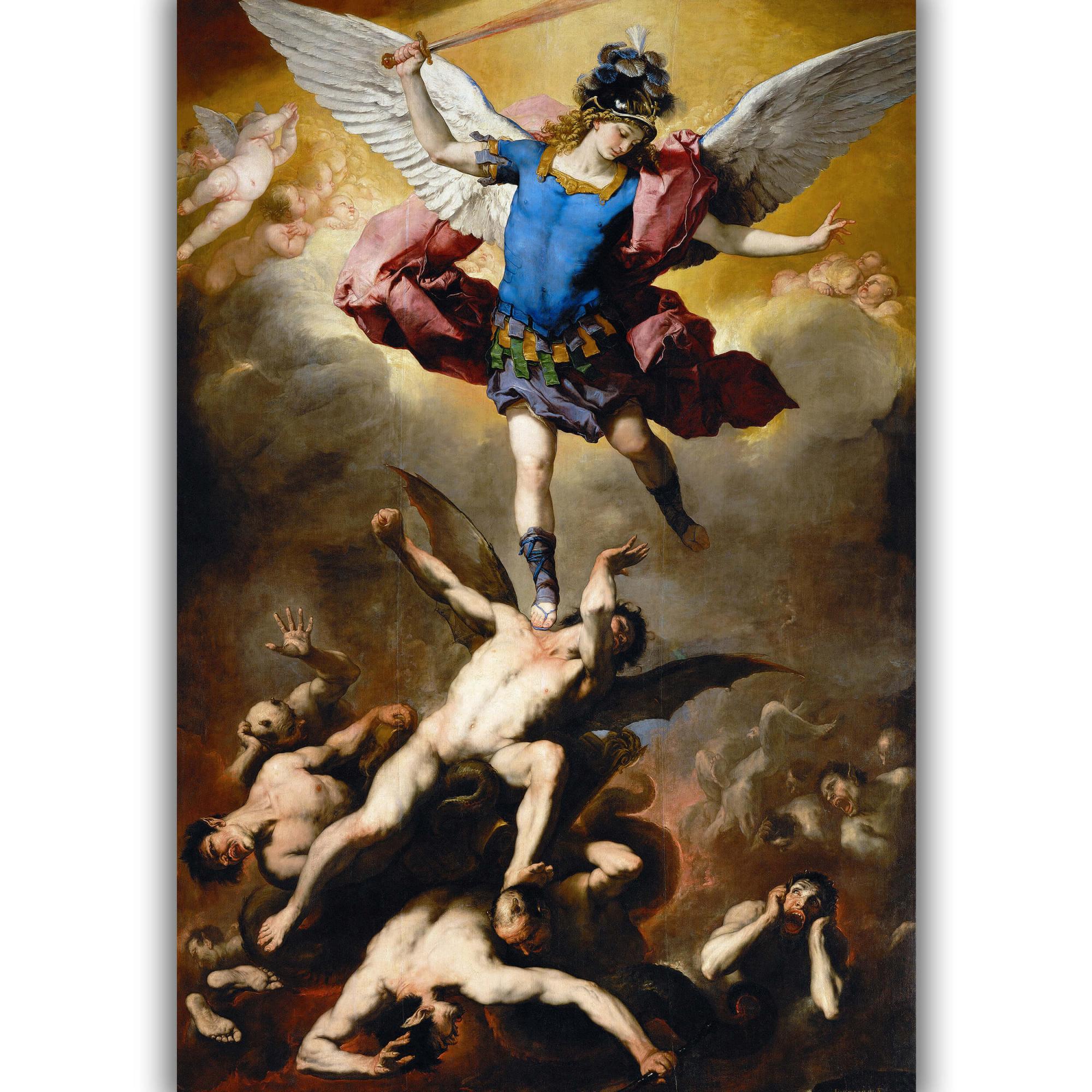 Reprodukcija „Puolusių angelų kritimas“, Luca Giordano, (1665)