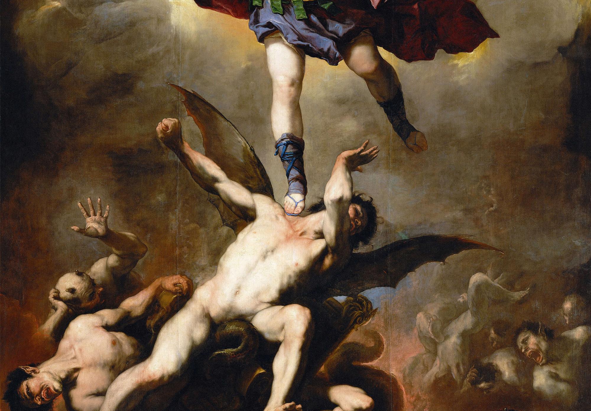 Reprodukcija „Puolusių angelų kritimas“, Luca Giordano, (1665)