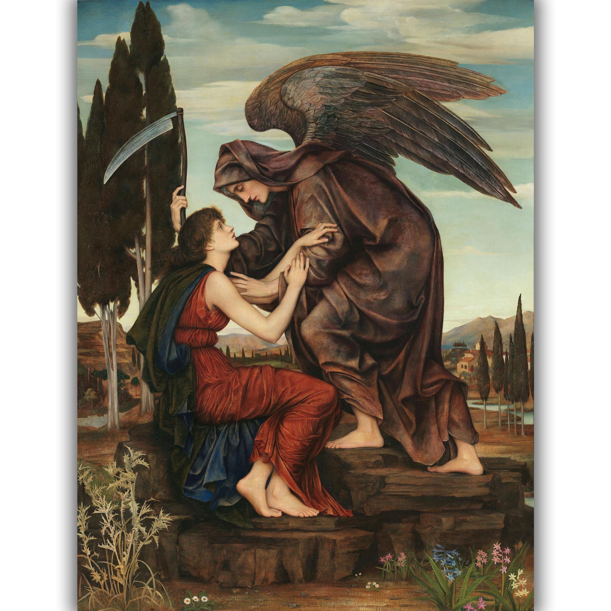 Reprodukcija „Mirties angelas“, Evelyn De Morgan, (1881)
