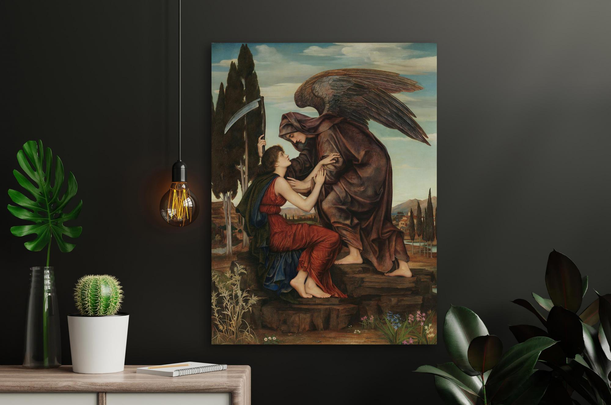 Reprodukcija „Mirties angelas“, Evelyn De Morgan, (1881)