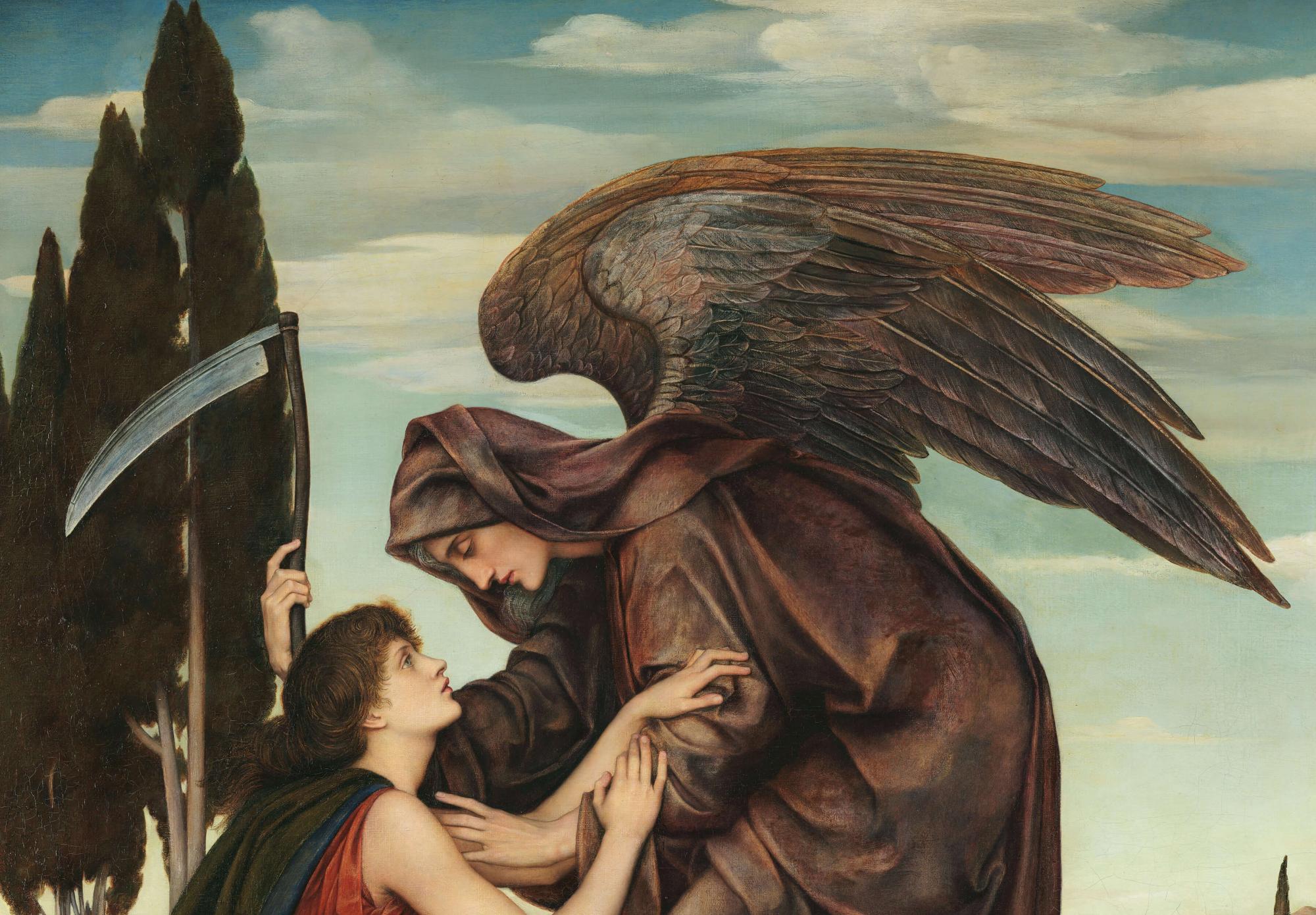Reprodukcija „Mirties angelas“, Evelyn De Morgan, (1881)