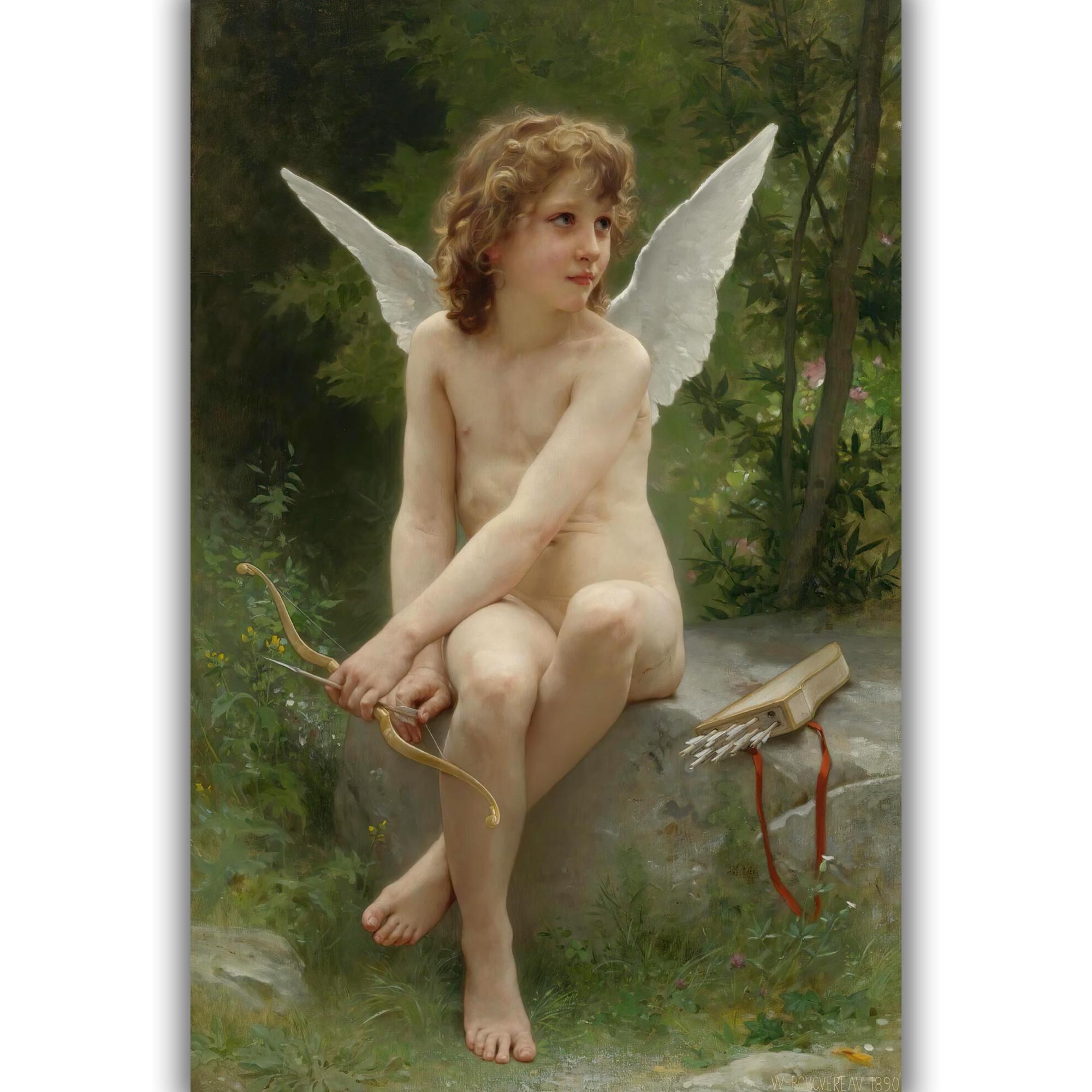 Reprodukcija „Kupidonas sargyboje“, William Bouguereau, (1890)